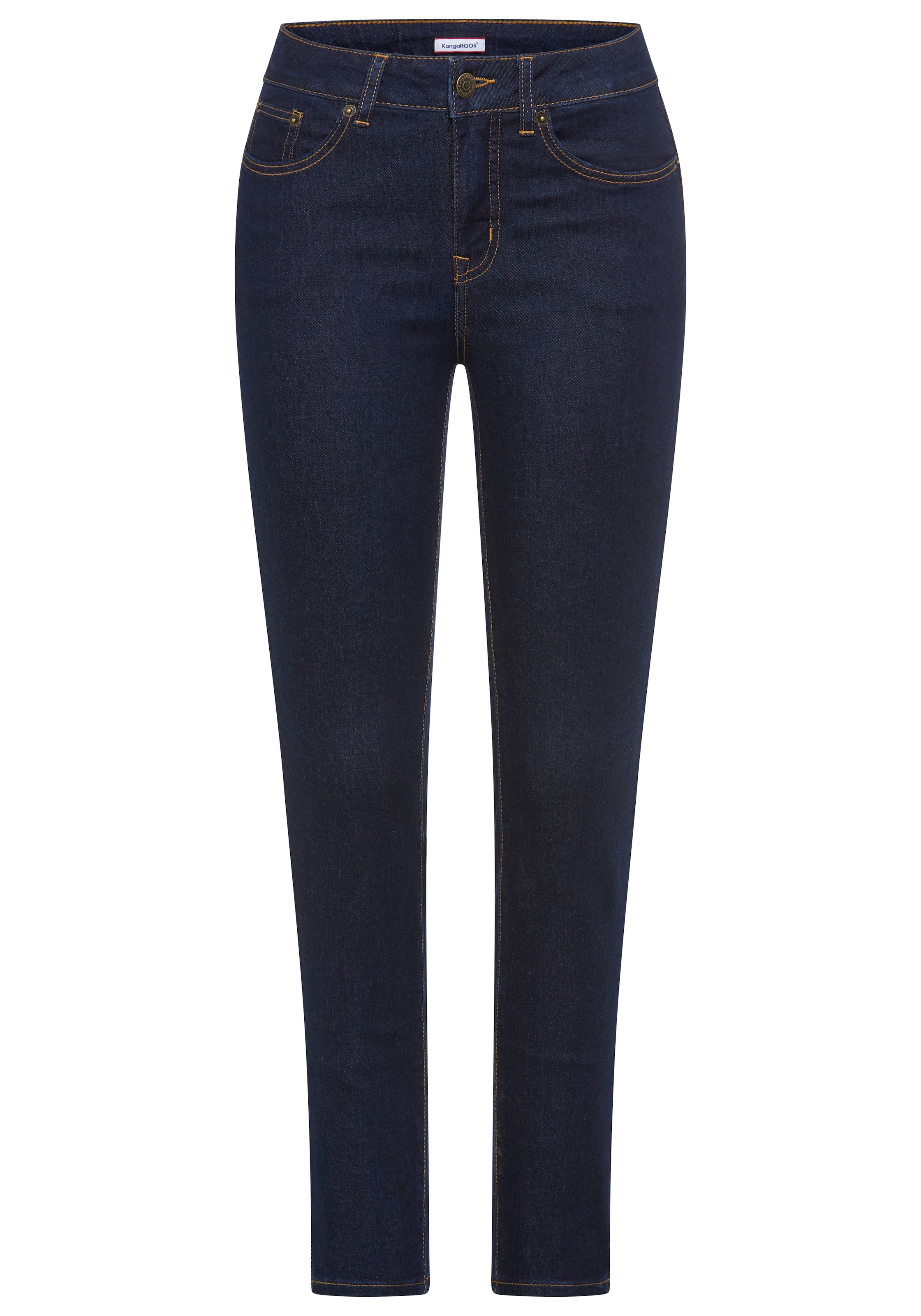KangaROOS Slim-fit-Jeans »CROPPED HIGH WAIST SLIM FIT« schmale Passform,  Röhrenjeans,  trendige Used-Waschung