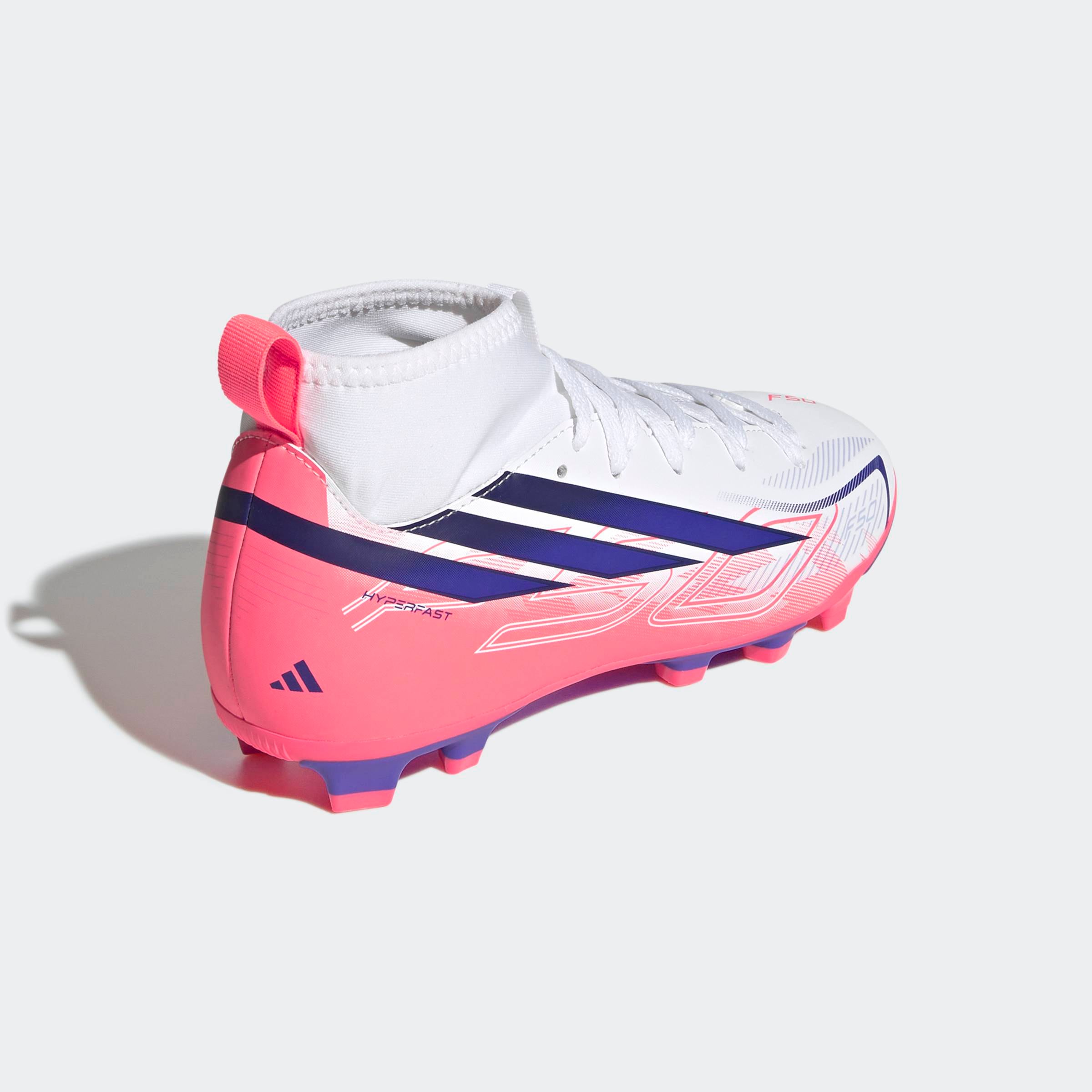 adidas Performance Fußballschuh »F50 HYPERFAST CLUB KIDS , FESTE BÖDEN/GEMISCHTE BÖDEN, HALBHOCH GESCHN«  für viele verschiedene Böden geeignet, für Jugendliche & Kinder