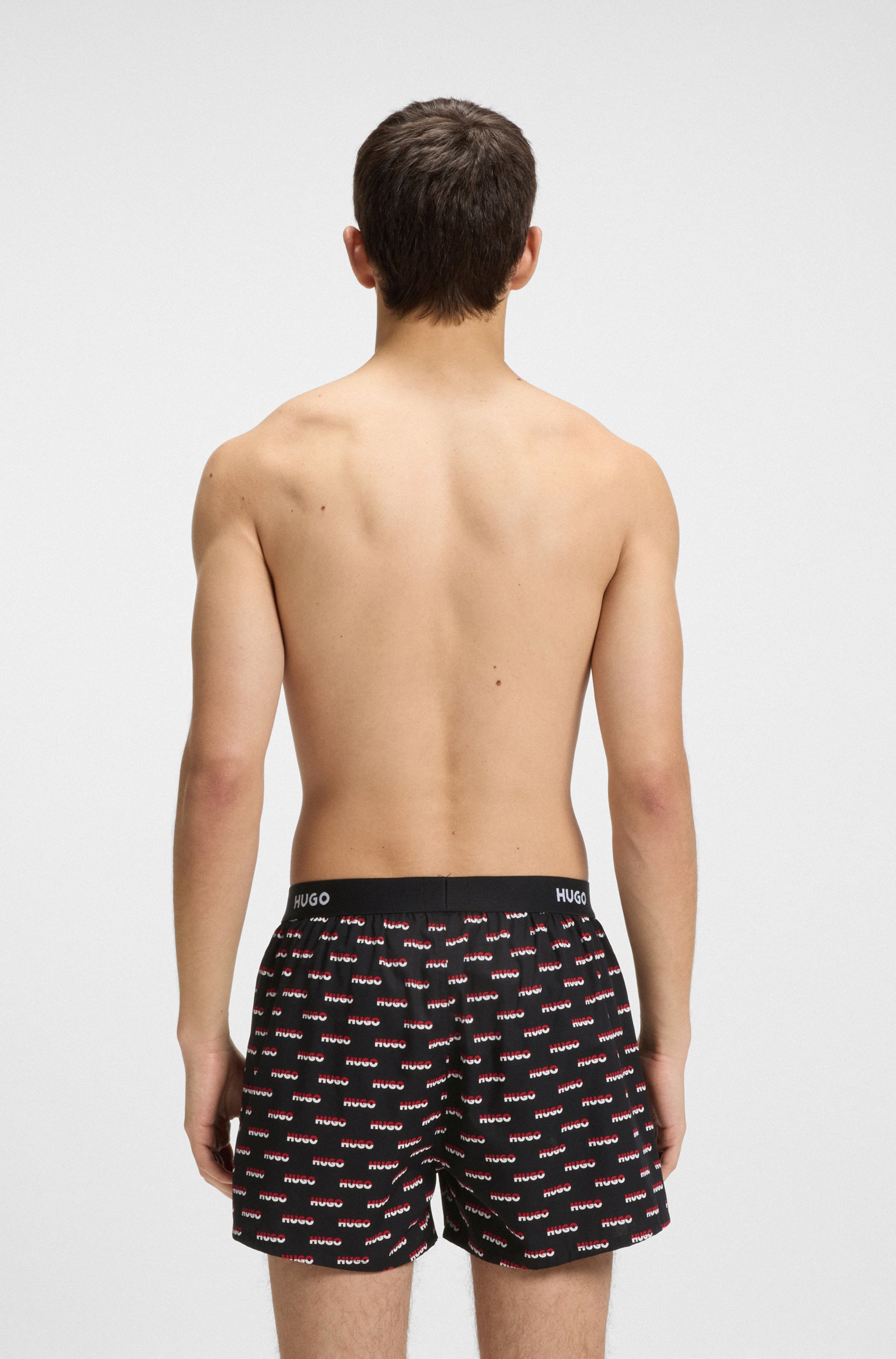 HUGO Underwear Webboxer »WOVEN BOXER TR«, (Packung, 3 St., 3er-Pack), Webboxer mit HUGO Schriftzug