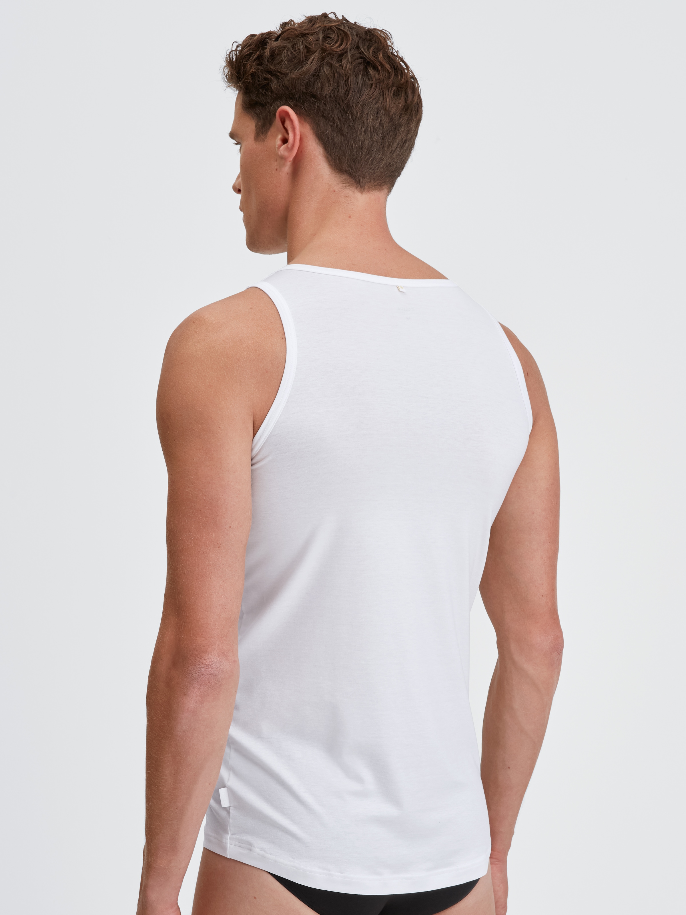 CALIDA Muskelshirt, Rundhals-Ausschnitt, breite Träger, weich, elastisch