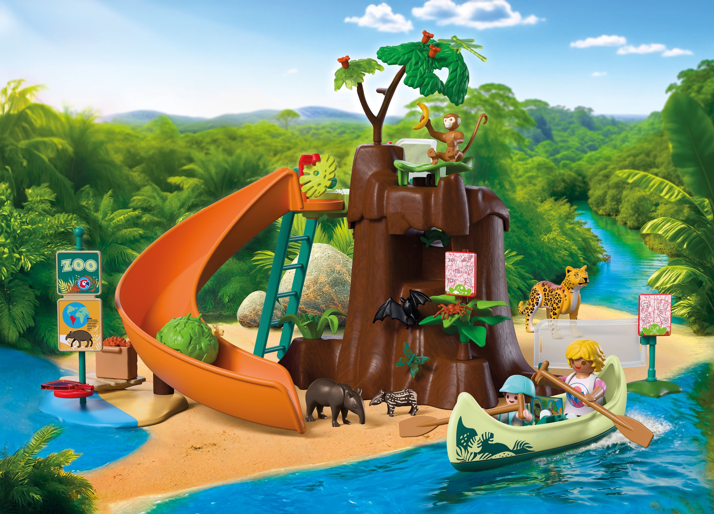 Playmobil® Konstruktions-Spielset »Zoo: Dschungelabenteuer (72071), Animals & Friends« Made in Europe