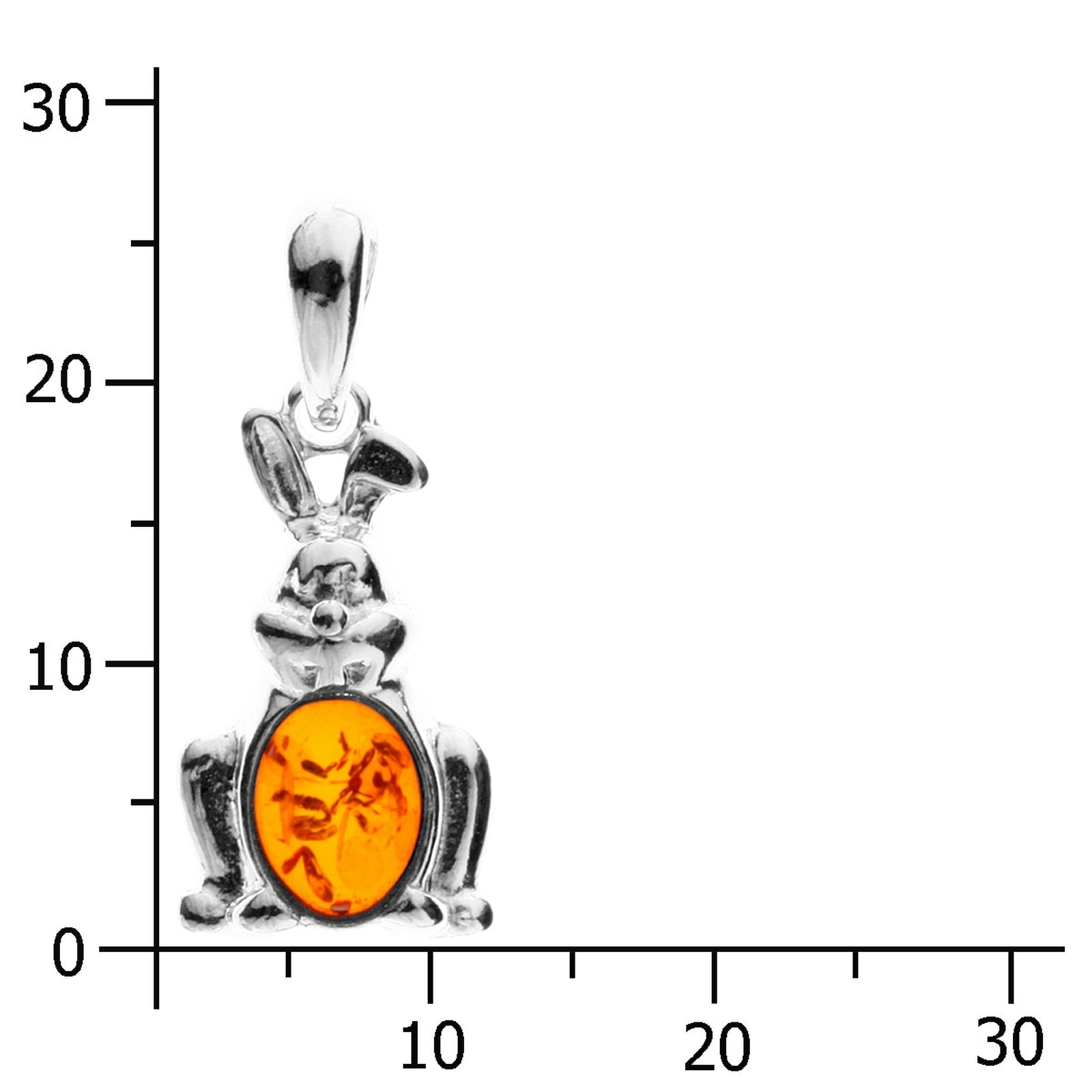 OSTSEE-SCHMUCK Kettenanhänger »- Hase - Silber 925/000 - Bernstein«