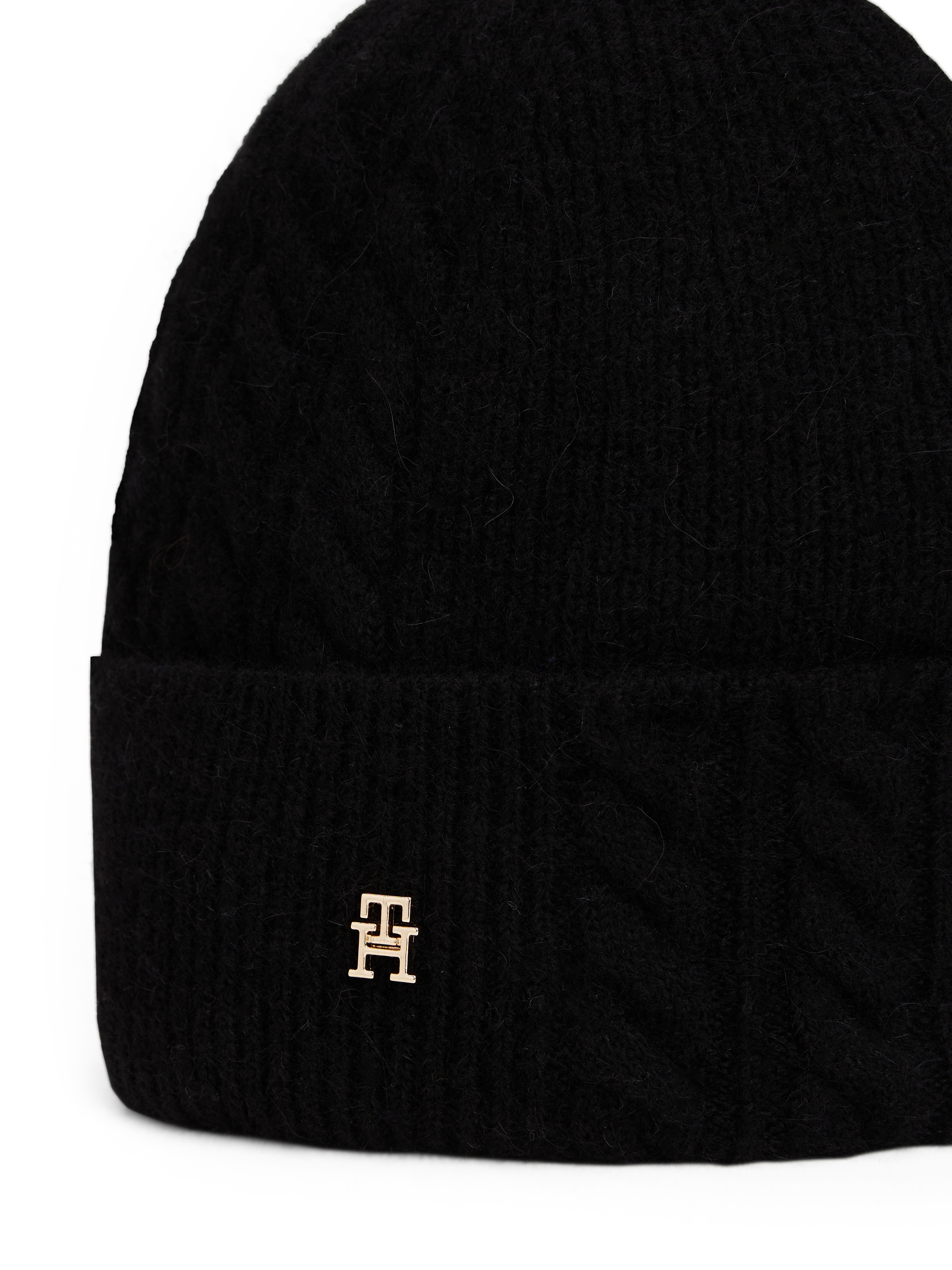 Tommy Hilfiger Beanie »TH ELEVATED CHIC FLUFFY«, flauschig, mit Wolle, ca. 25x21 cm