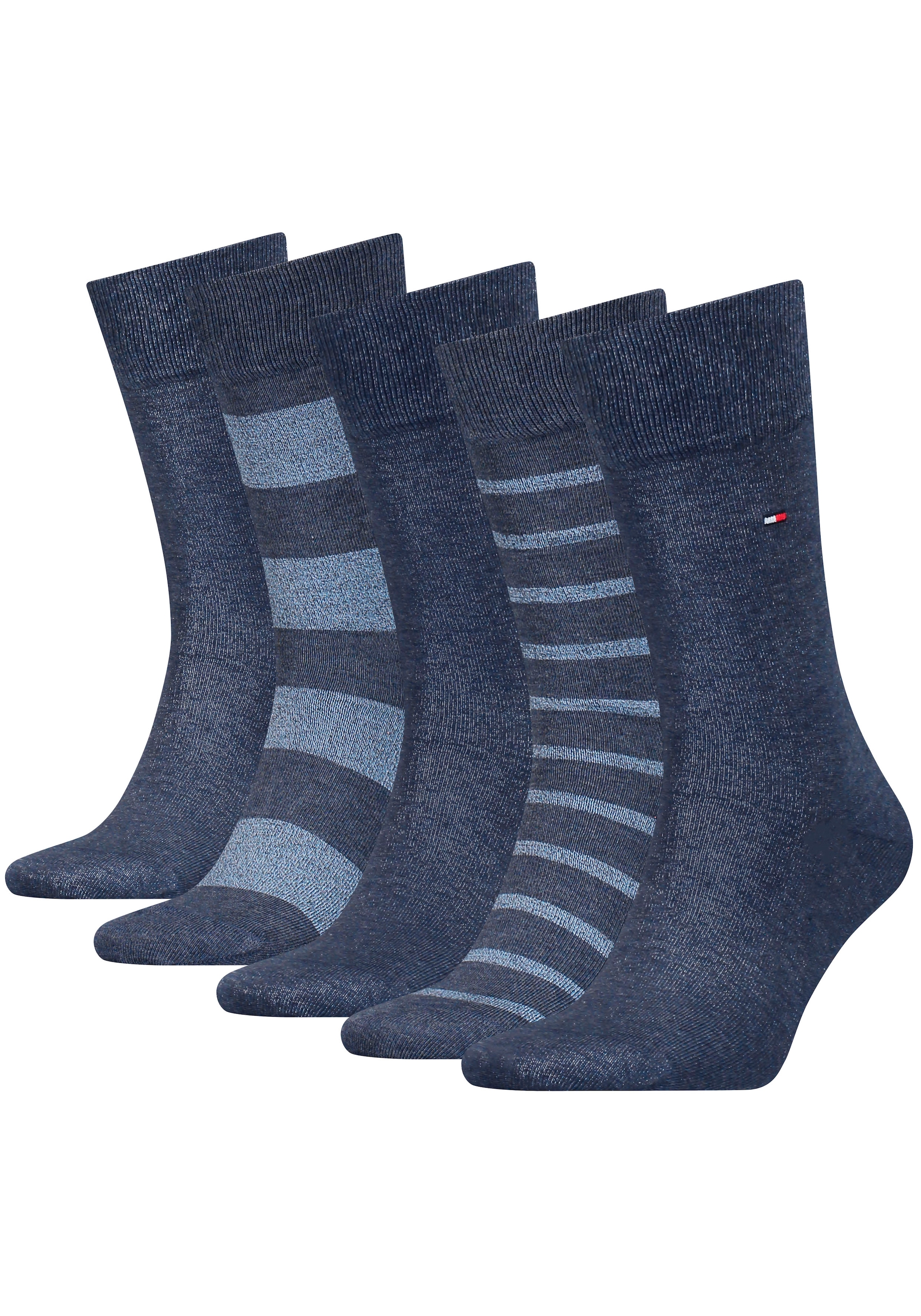Tommy Hilfiger Socken, (Packung, 5 Paar), TH MEN SOCK 5P GIFTBOX MOULINE STRIPE