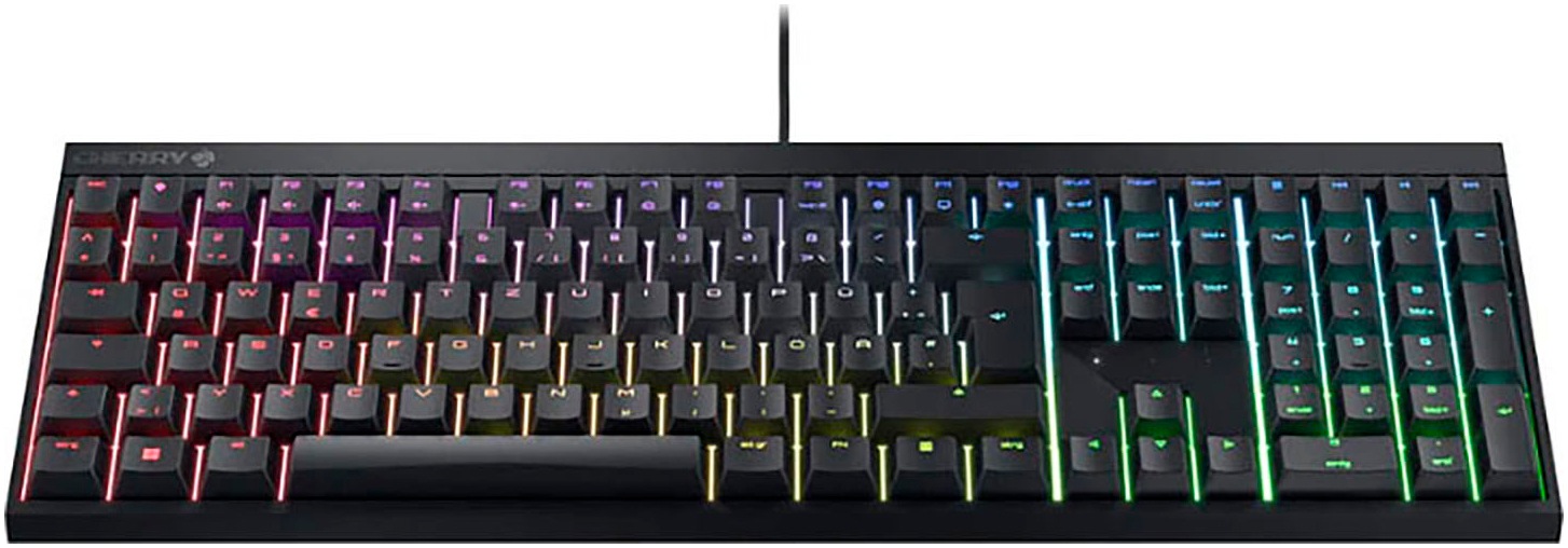 Cherry Tastatur »MX 2.0S«, (Fn-Tasten-Gaming-Modus-Lautstärkeregler-Multimedia-Tasten-USB-Anschluss-Windows-Sperrtaste-Ziffernblock-Anpassbare Höhe)