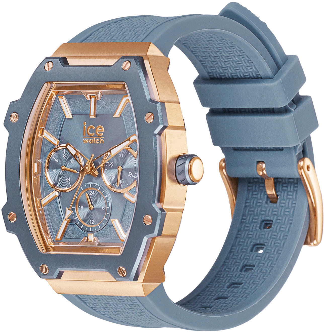 ice-watch Multifunktionsuhr »ICE boliday - Steel - Medium - MT« Quarzuhr, Armbanduhr, Damenuhr, analog, Silikonarmband, Datum