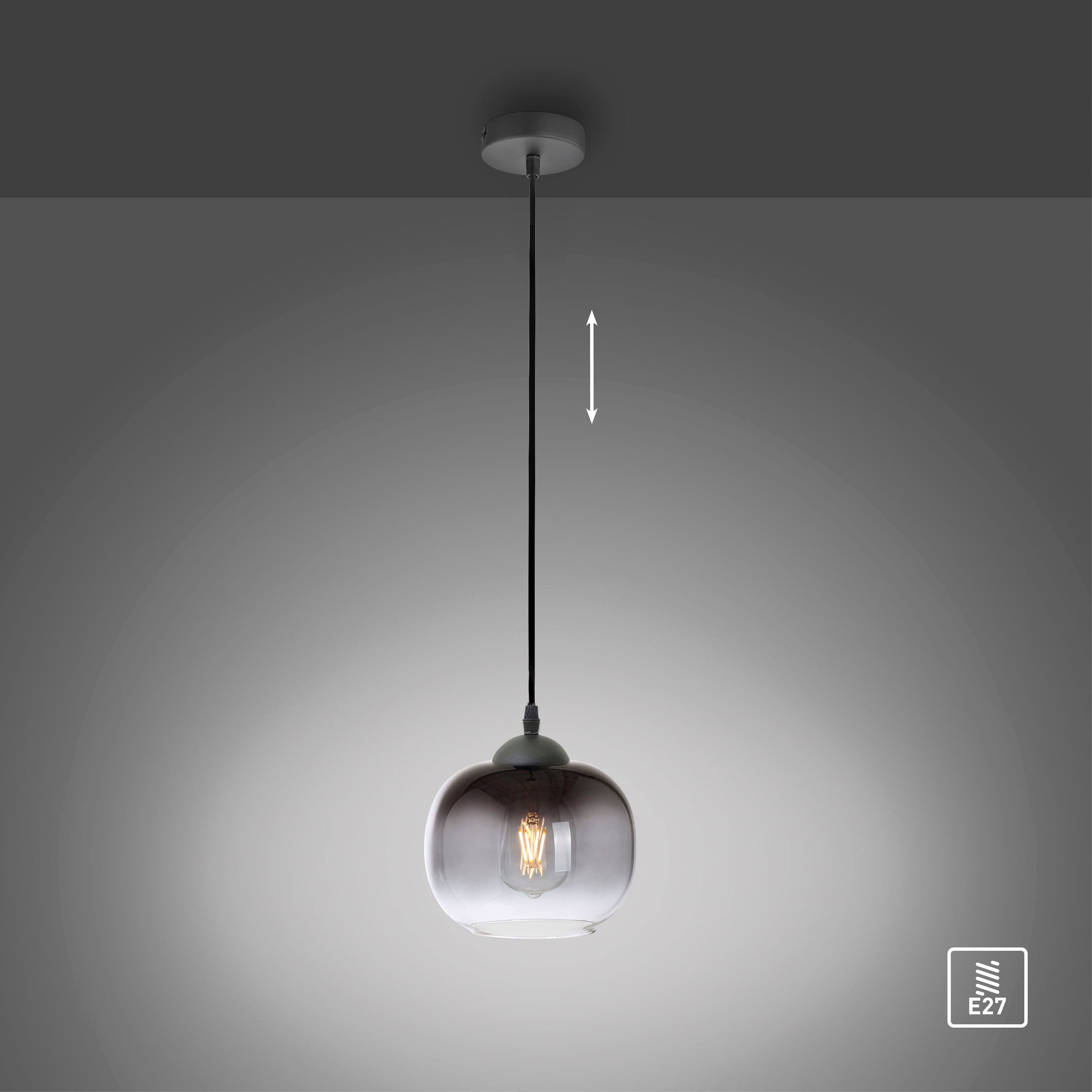 JUST LIGHT Pendelleuchte »ZEA«, 1 flammig, Leuchtmittel E27 | ohne Leuchtmittel