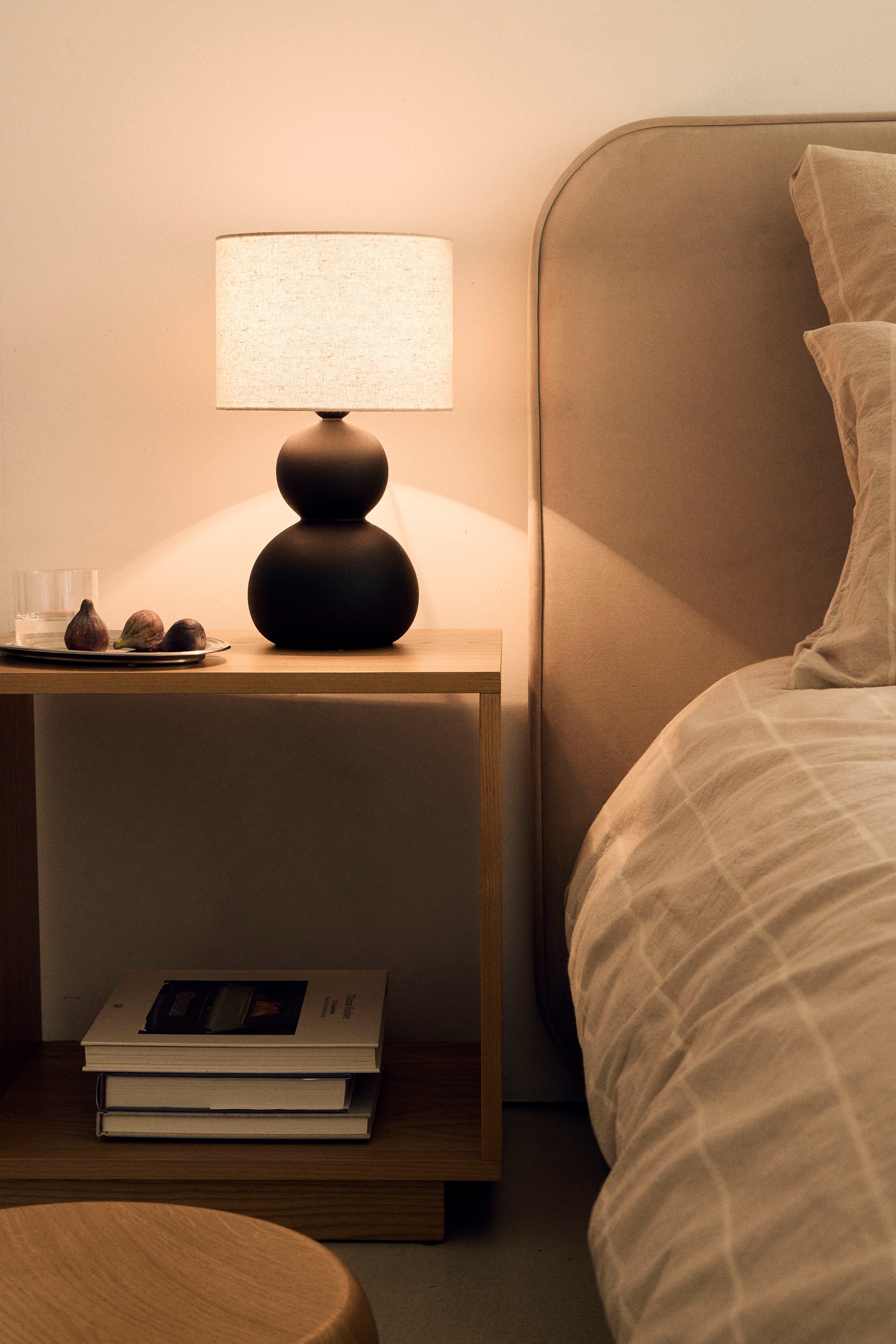 LeGer Home by Lena Gercke Tischleuchte »Malu« E27 1 Stk. max. 40W, Leinenschirm, Keramik, Höhe: 37,5 cm, Ø 22 cm