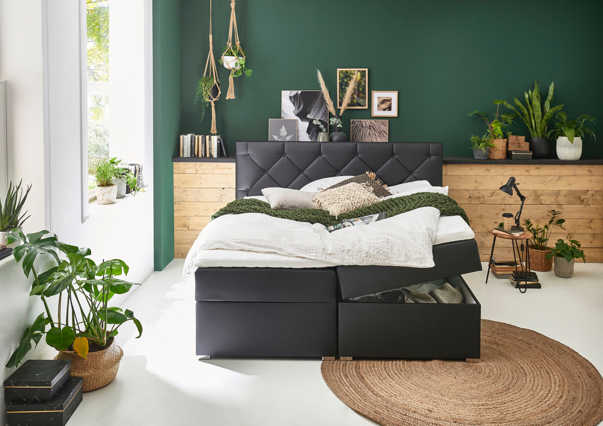ATLANTIC home collection Boxbett »Meike« mit XXL-Bettkasten und Topper