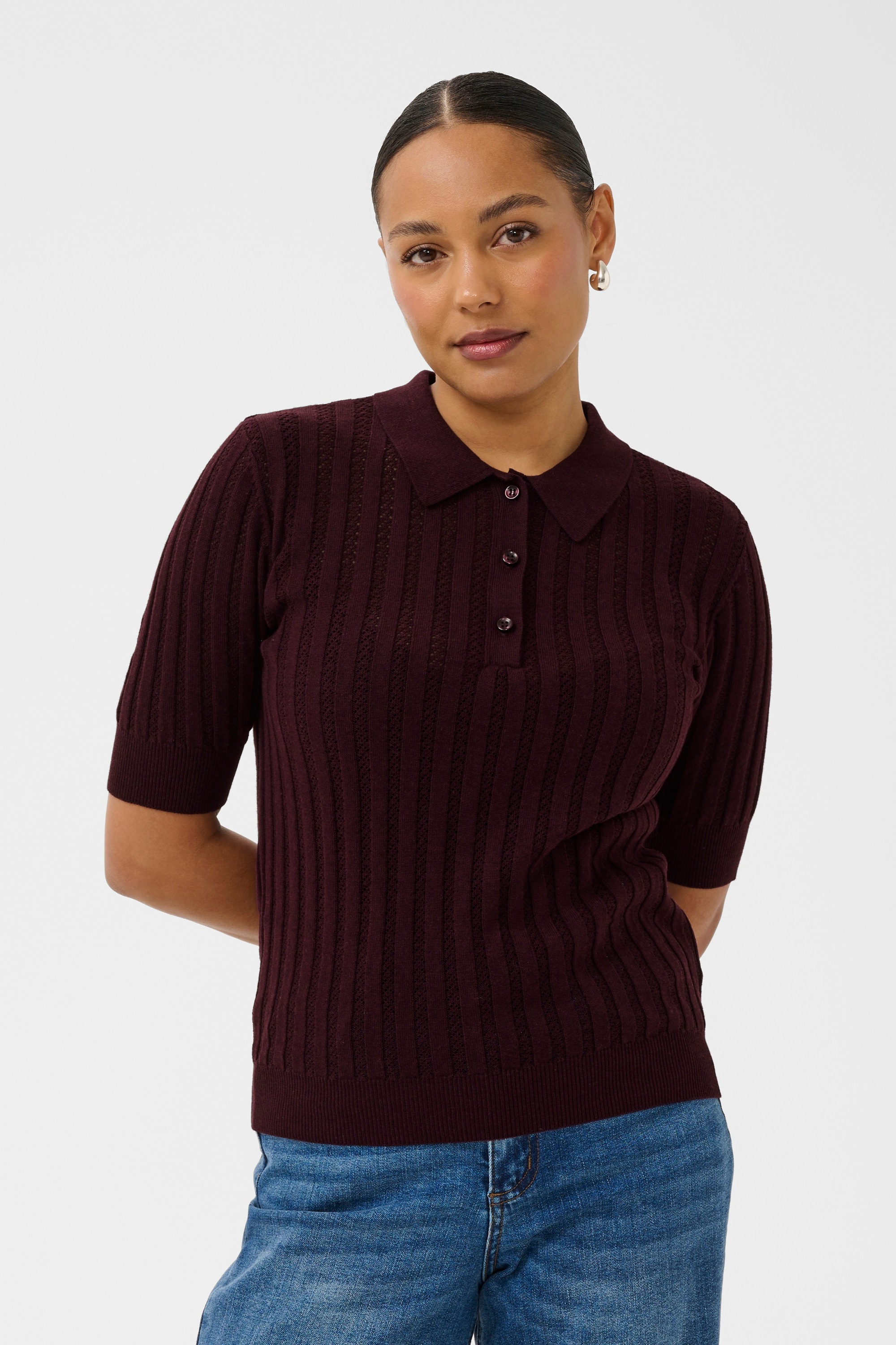 KAFFE Longtop »Damen Kurzarm-Bluse KAbirma«
