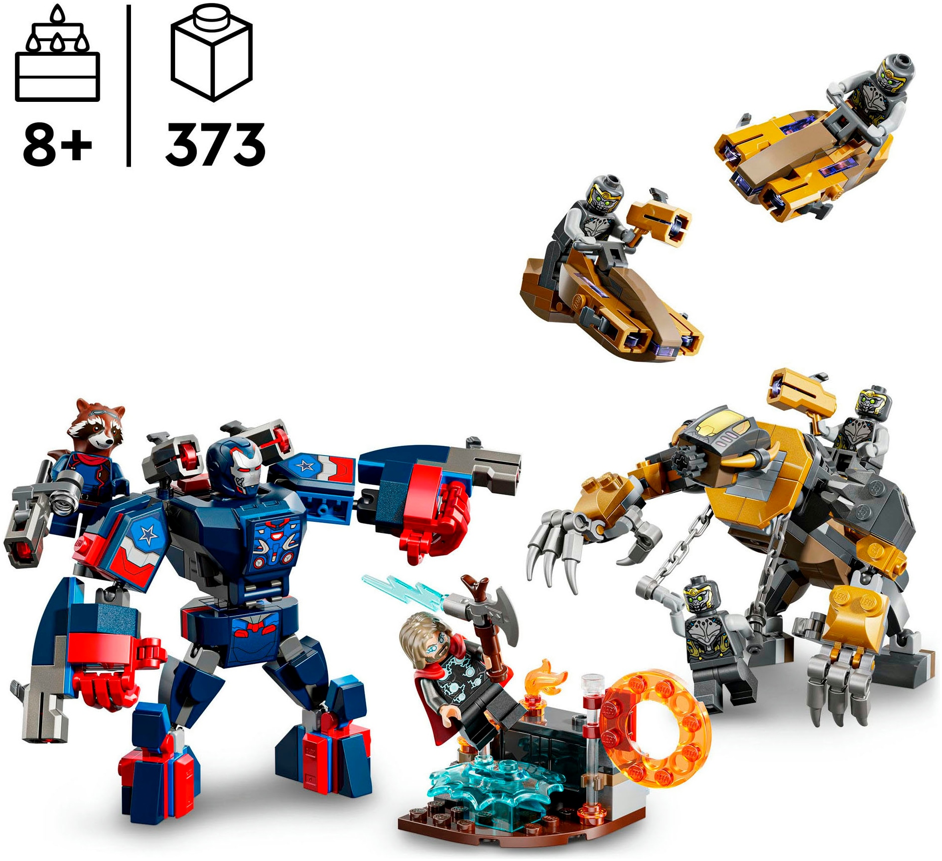 LEGO® Konstruktionsspielsteine »Avengers: Endgame Thor vs. Chitauri (76322), LEGO Super Heroes«, (373 St.), Made in Europe