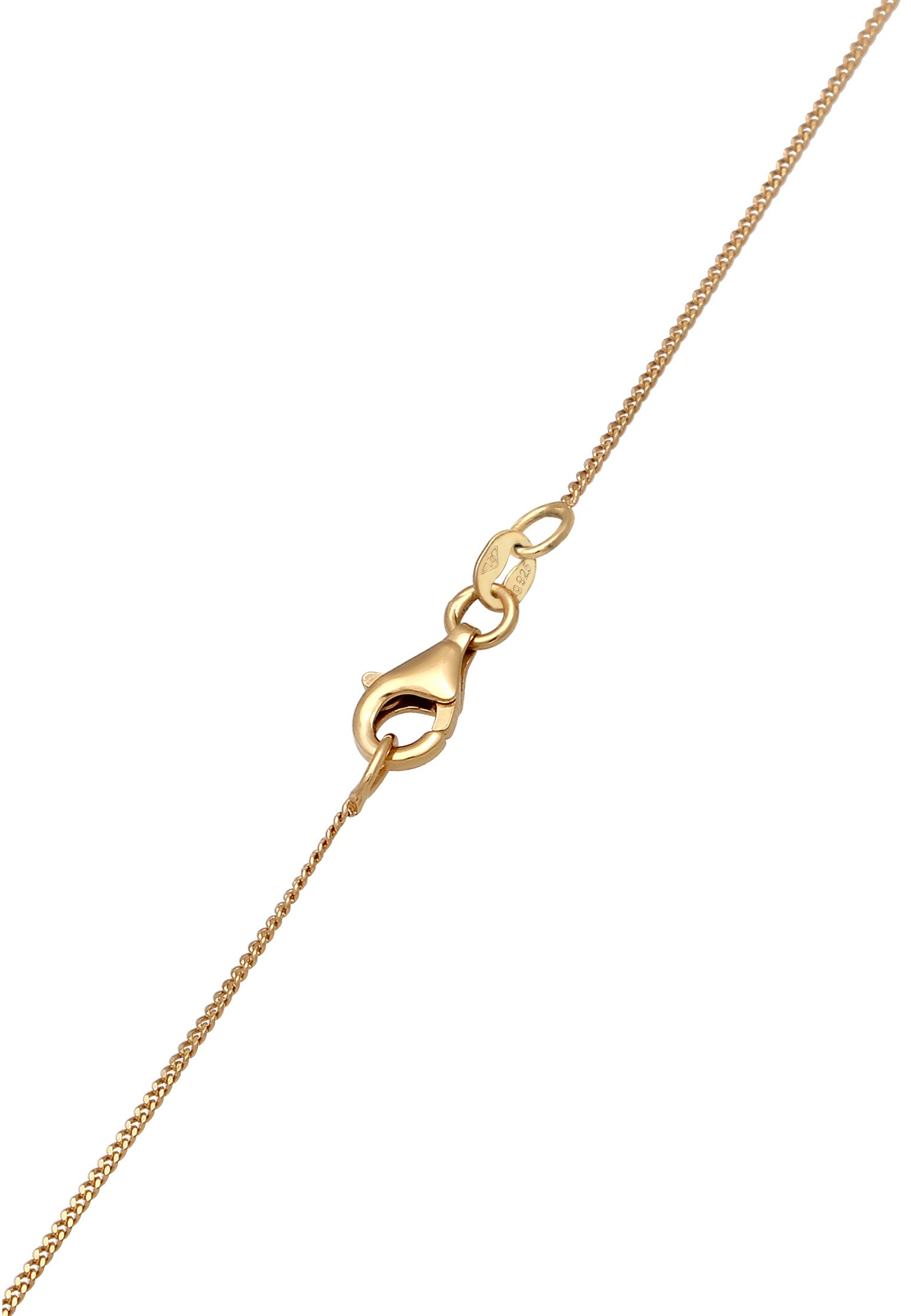 Elli Silberkette »Halskette Kreuz Zirkonia Weiß Plättchen 925 Sterling Silber«