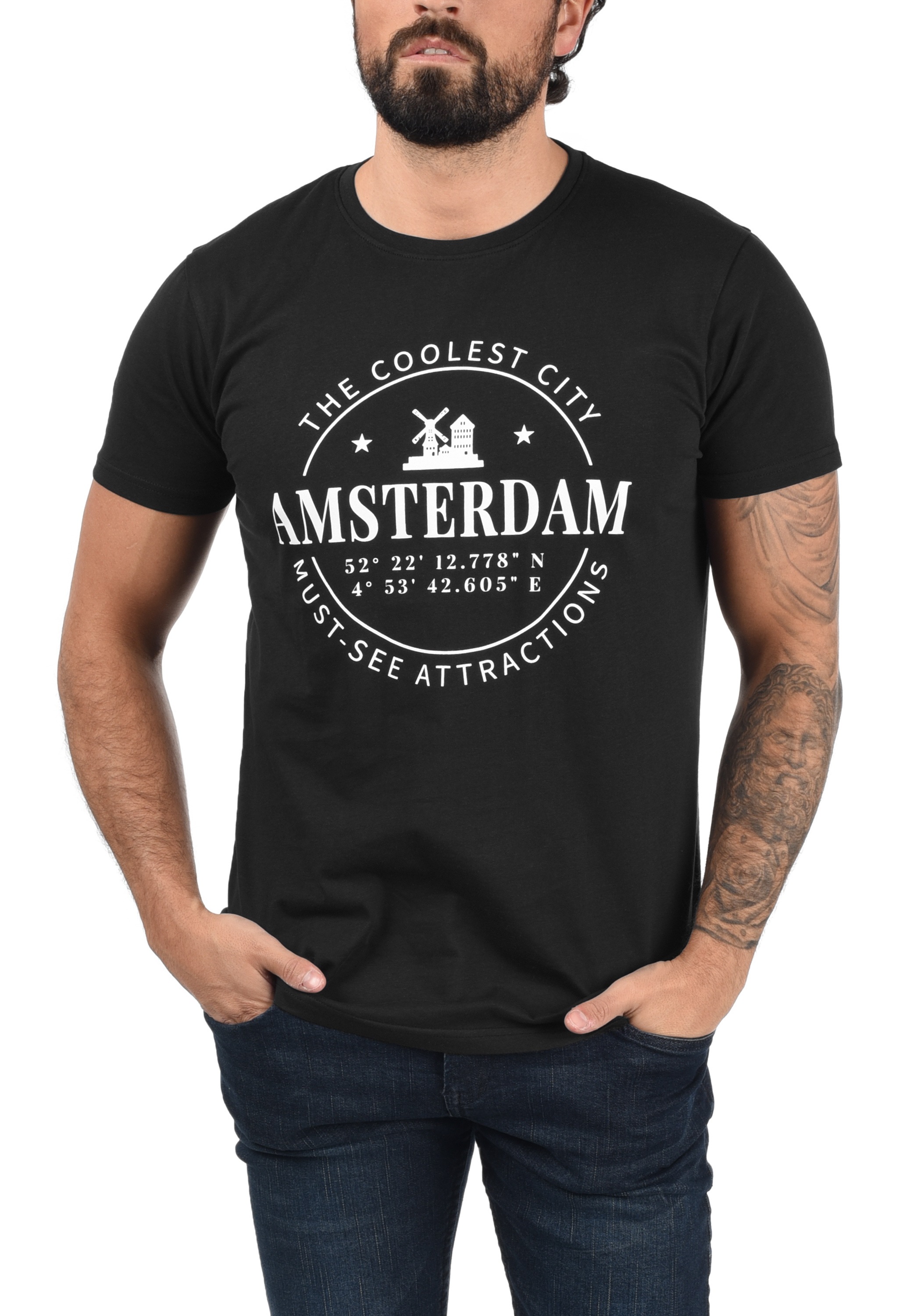 !Solid Rundhalsshirt »Rundhalsshirt SDCimo«