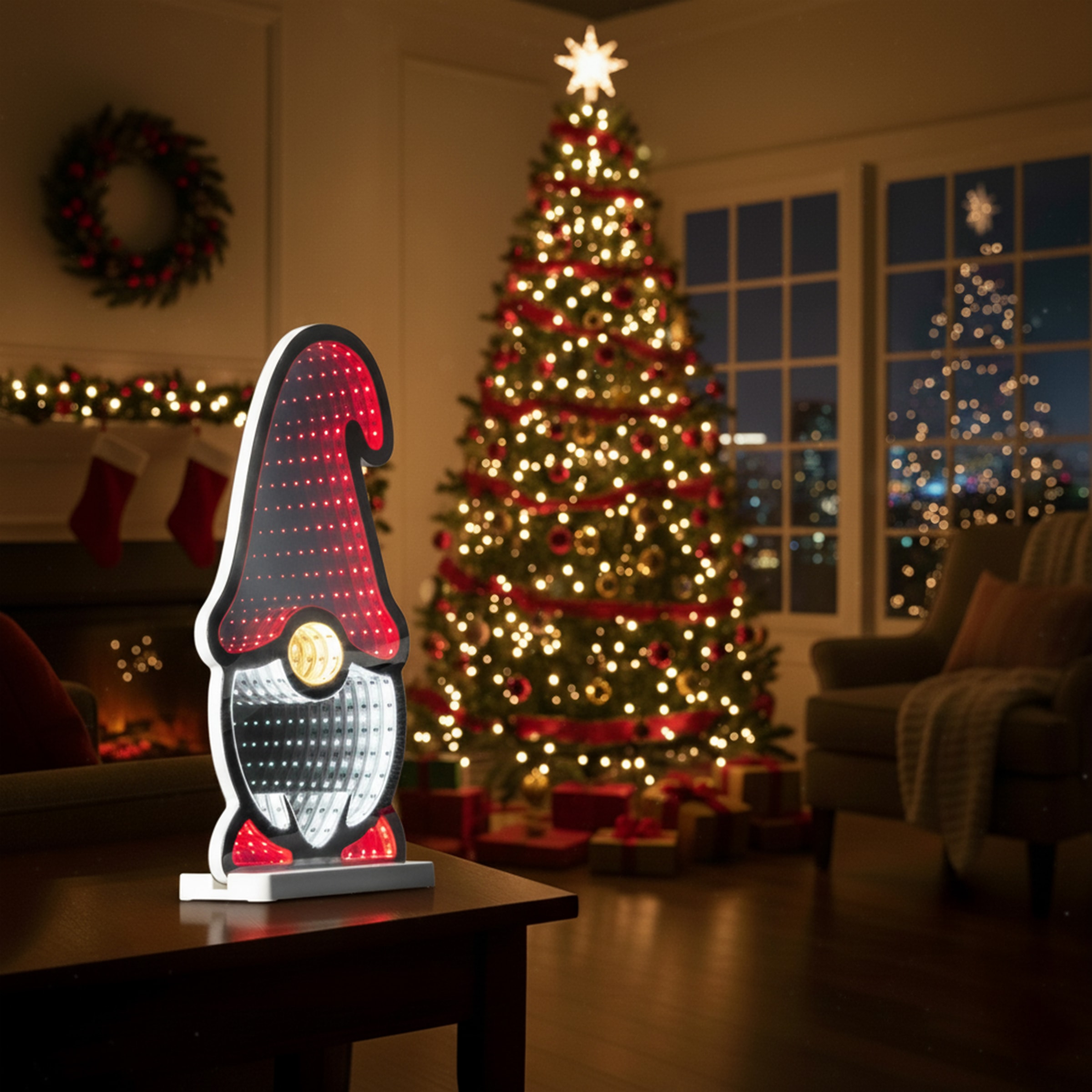 my home LED Dekofigur »LED-Wichtel Evaya« LED-Modul Warmweiß Tiefenillusion mit 3D-Effekt, von beiden Seiten zu sehen