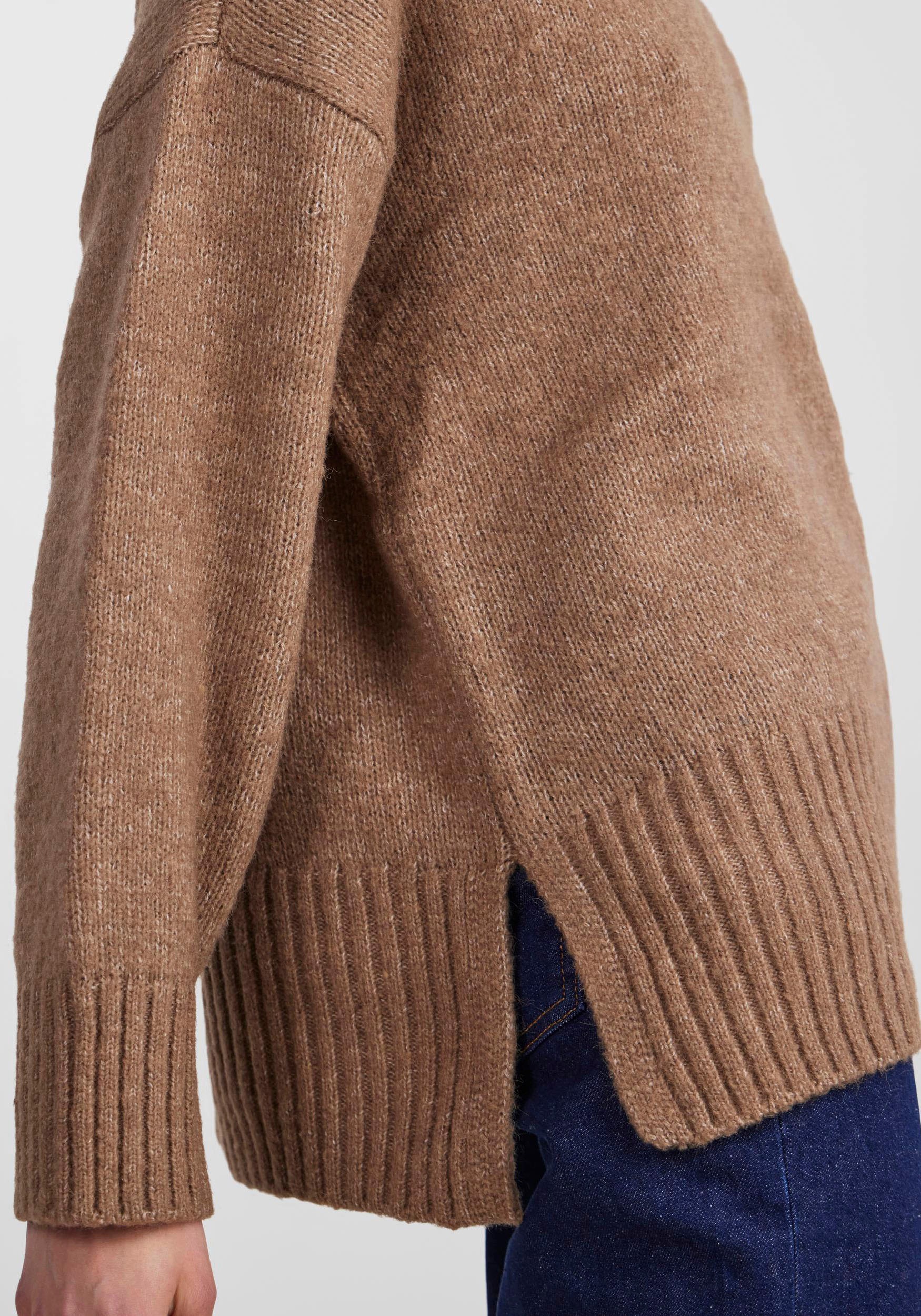 pieces Rundhalspullover »PCNANCY LS LOOSE O-NECK KNIT NOOS BC«, Oversized