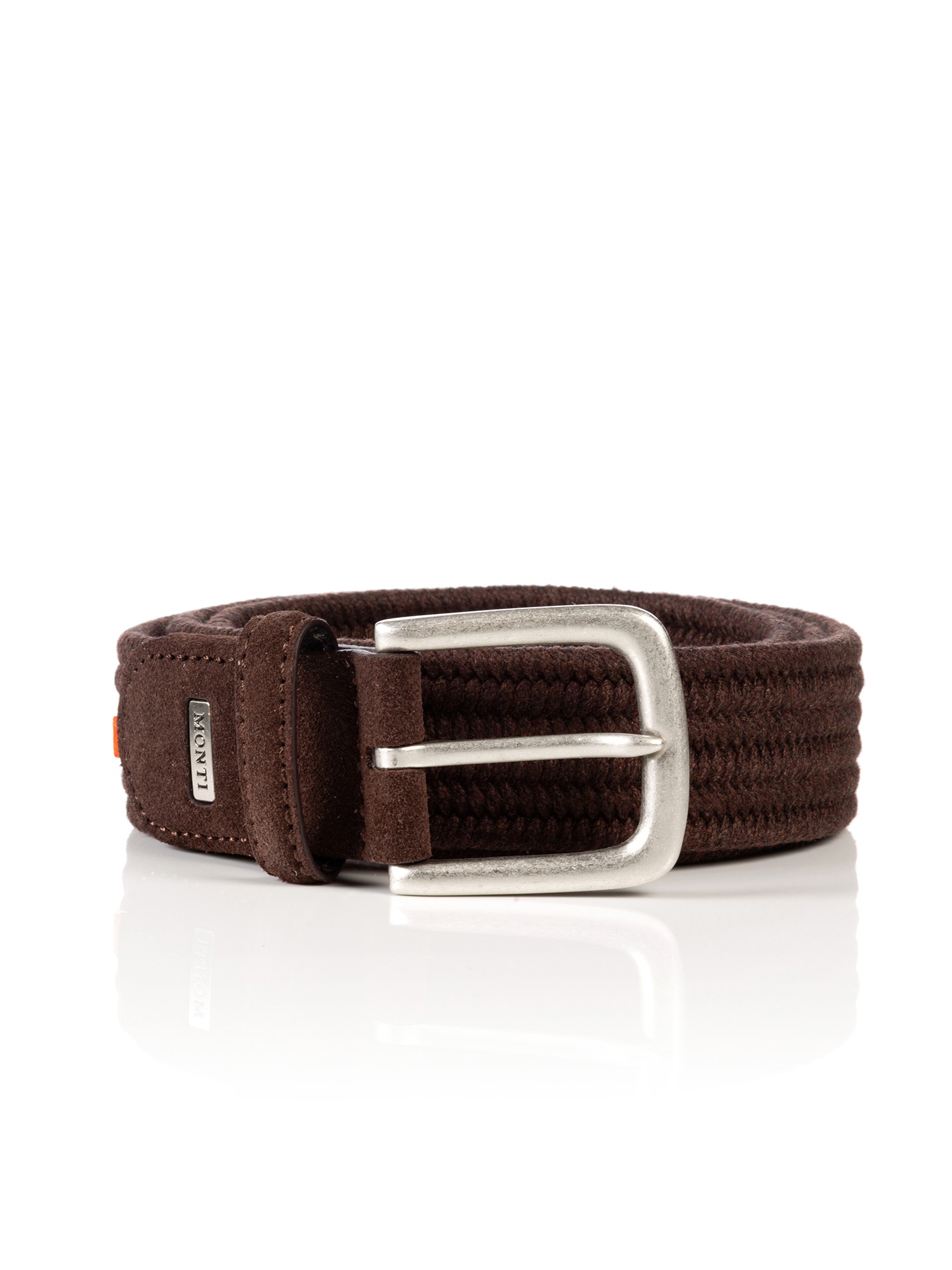 MONTI Flechtgürtel »SANREMO« elastisches Flechtband, Rauleder-Details