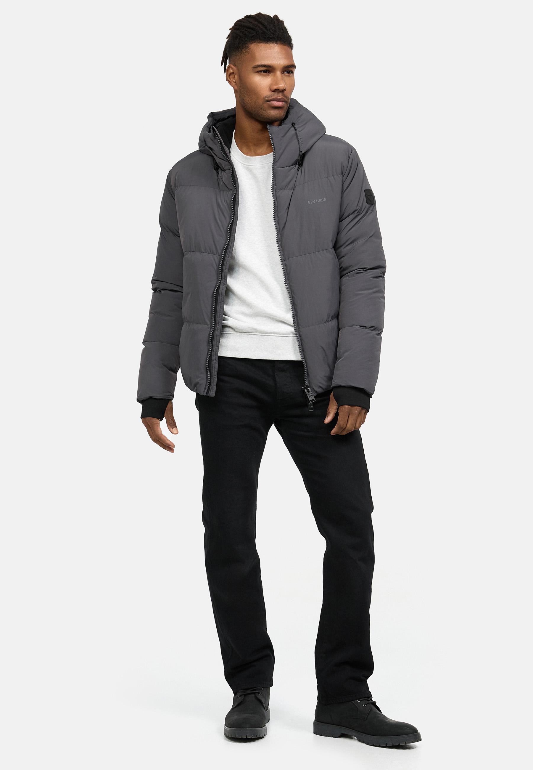 Stone Harbour Steppjacke »Winterjacke Tayroos XX«, mit Kapuze, Gesteppte Herren Winterjacke mit Kapuze