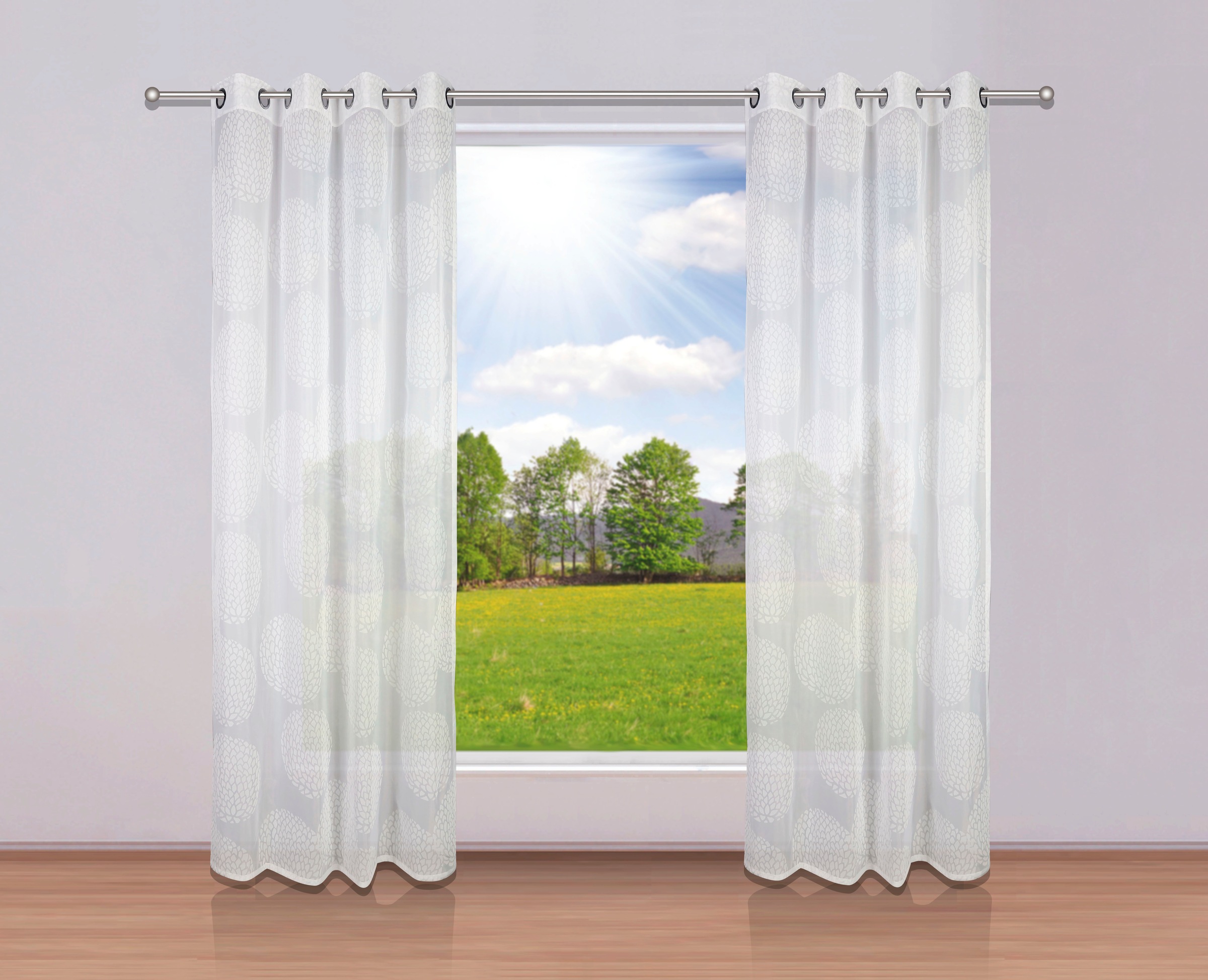 my home Gardine »BELEM«, (1 kaufen St.), Schal, Voile, OTTO bei 1 Transparent, Polyester