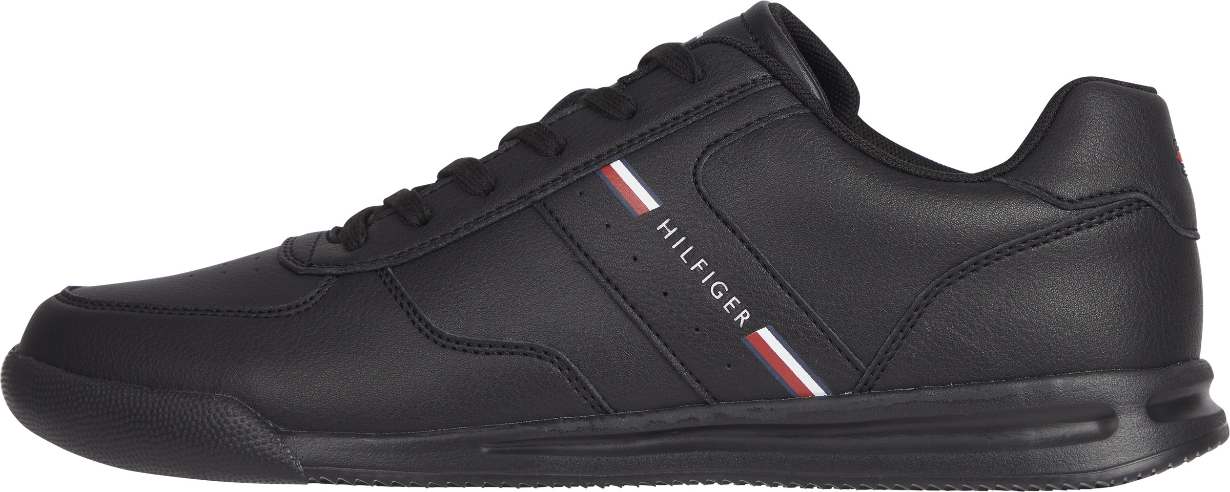 Tommy Hilfiger Sneaker »LIGHTWEIGHT LEA SNEAKER STRIPES«, mit seitlichem Logo