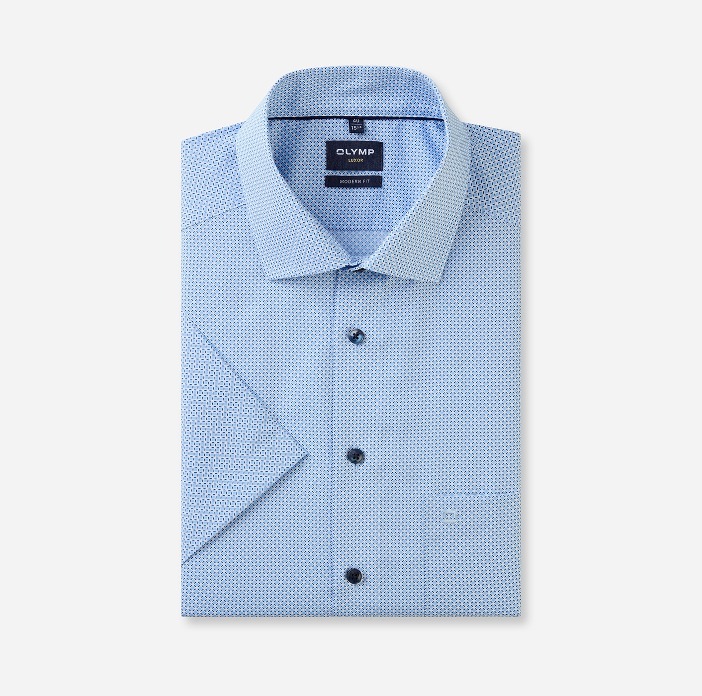 OLYMP Kurzarmhemd »Luxor modern fit«, mit Minimal-Print