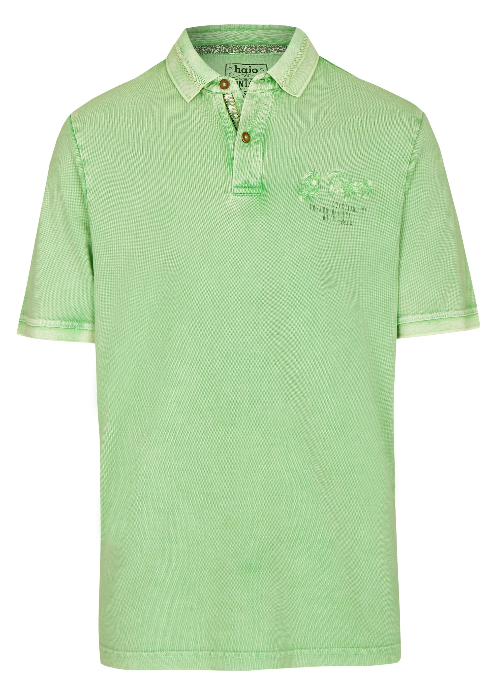 Hajo Washer-Poloshirt mit Stickerei