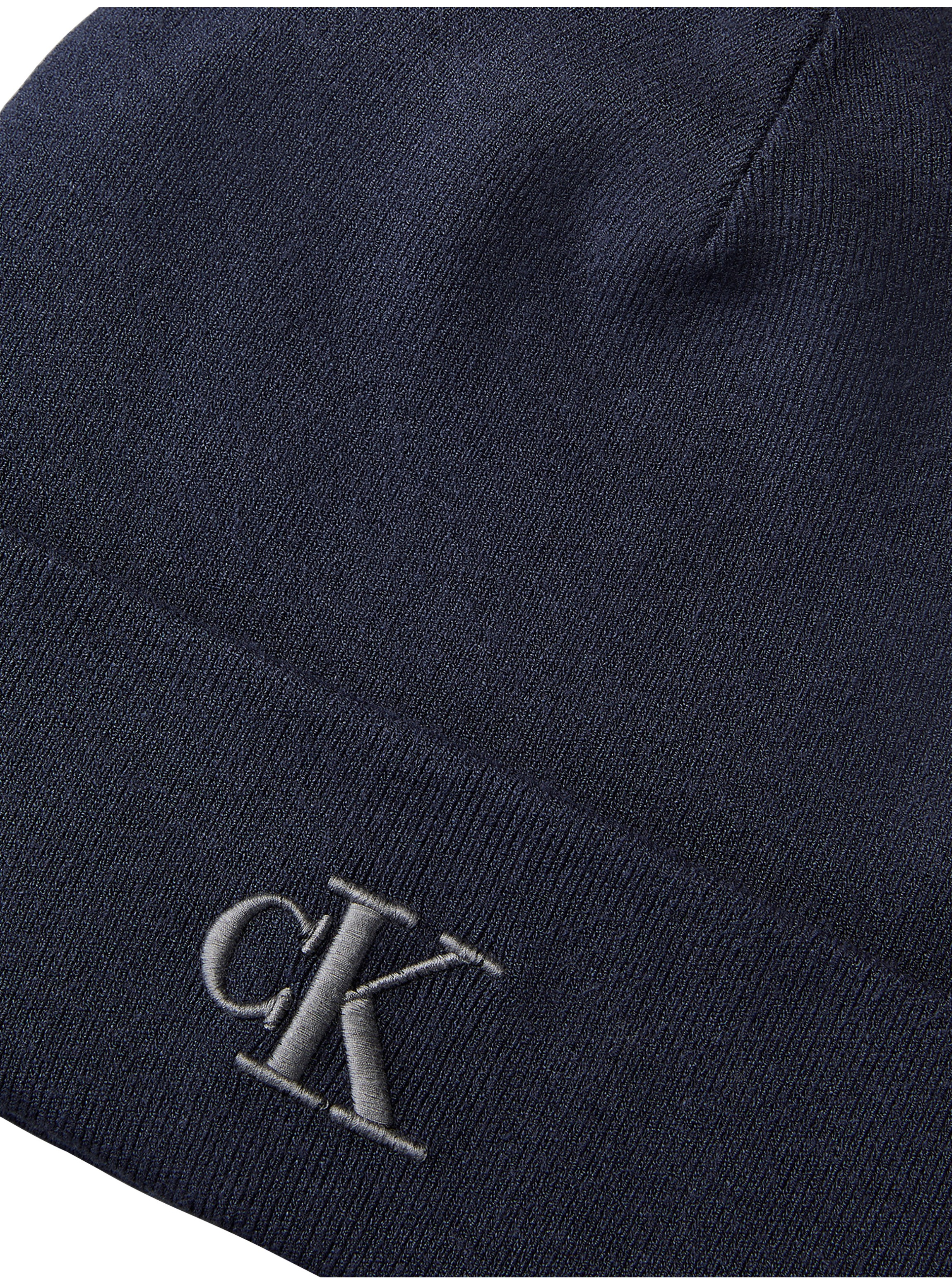 Calvin Klein Strickmütze »CK FINE RIB BEANIE« mit Markenlogo