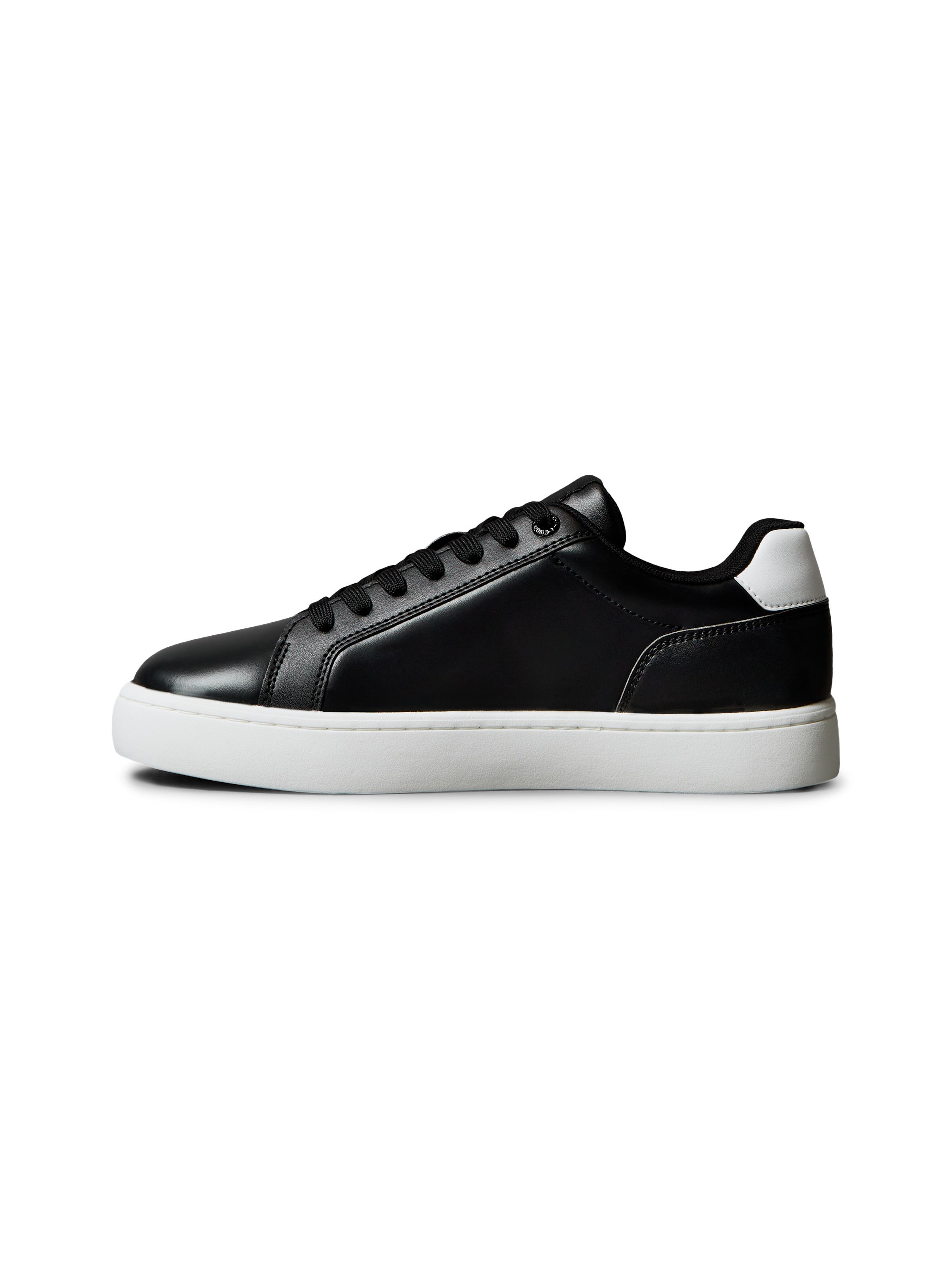 Calvin Klein Jeans Plateausneaker »CLASSIC CUPSOLE MONO LTH WN«, Schnürschuh, Halbschuh, Freizeitschuh mit seitlichem Logo