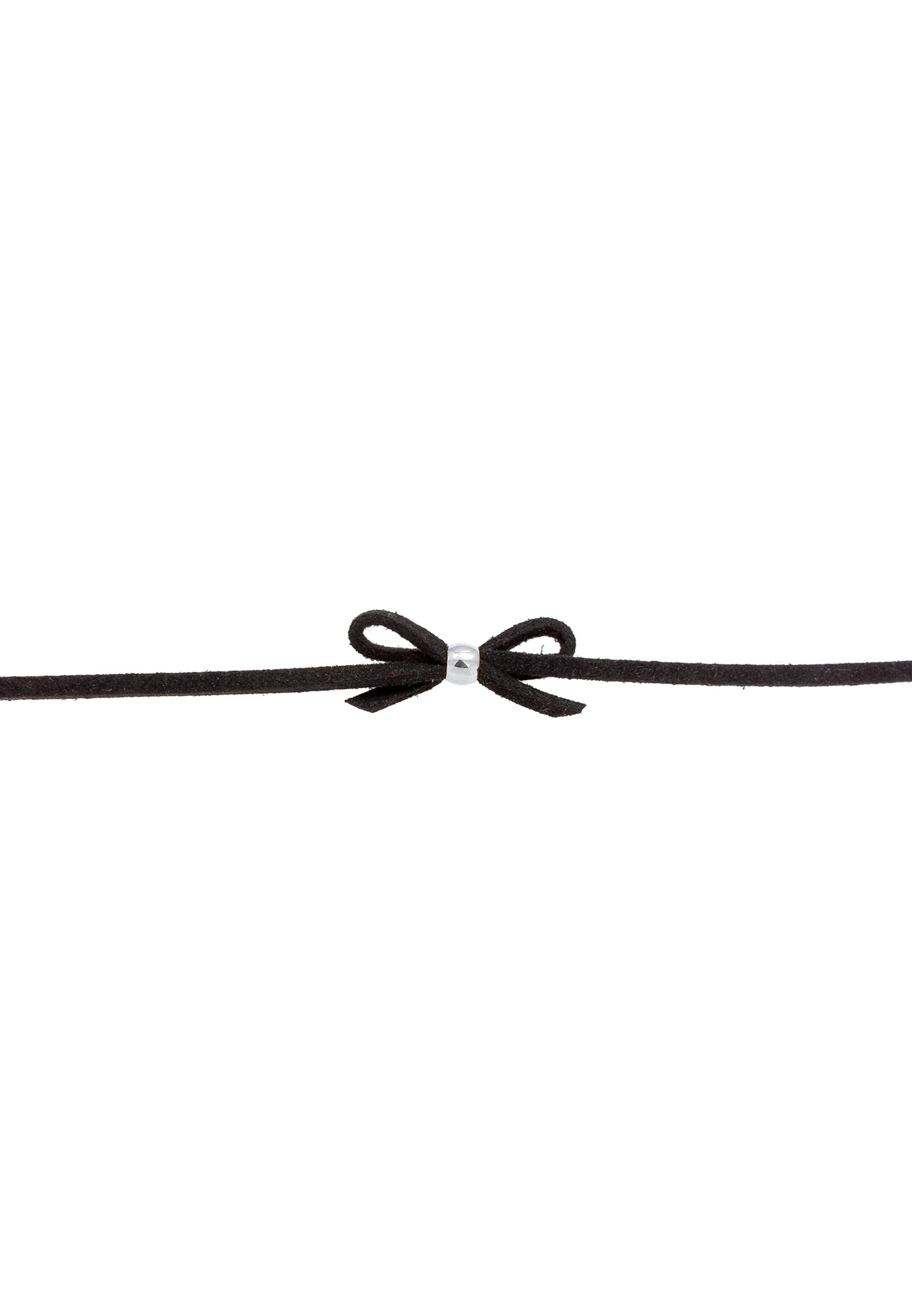 Elli Silberkette »Halskette Choker Velour Look Schleife Schwarz 925 Silber«