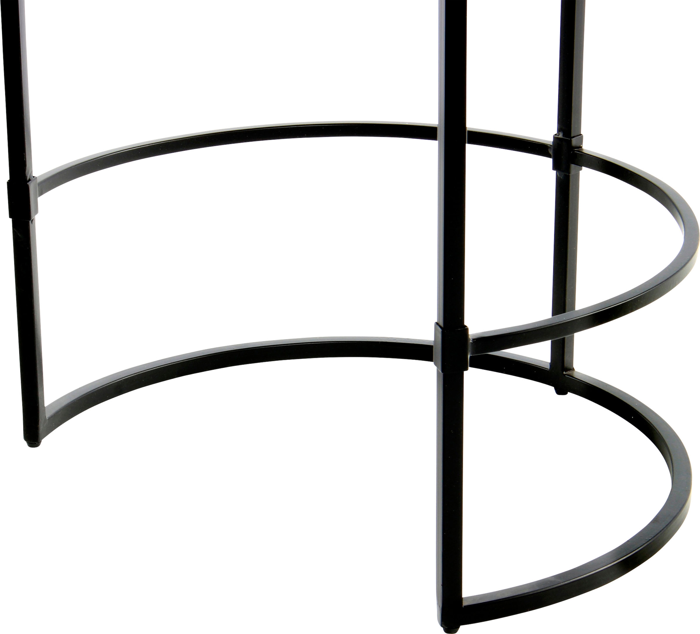 Kayoom Beistelltisch »Louis 225, Design-Tisch mit Stil, Marmor-Tischplatte«, (1 St.), Detailreiche Marmortischplatte, robustes Gestell, zeitlos