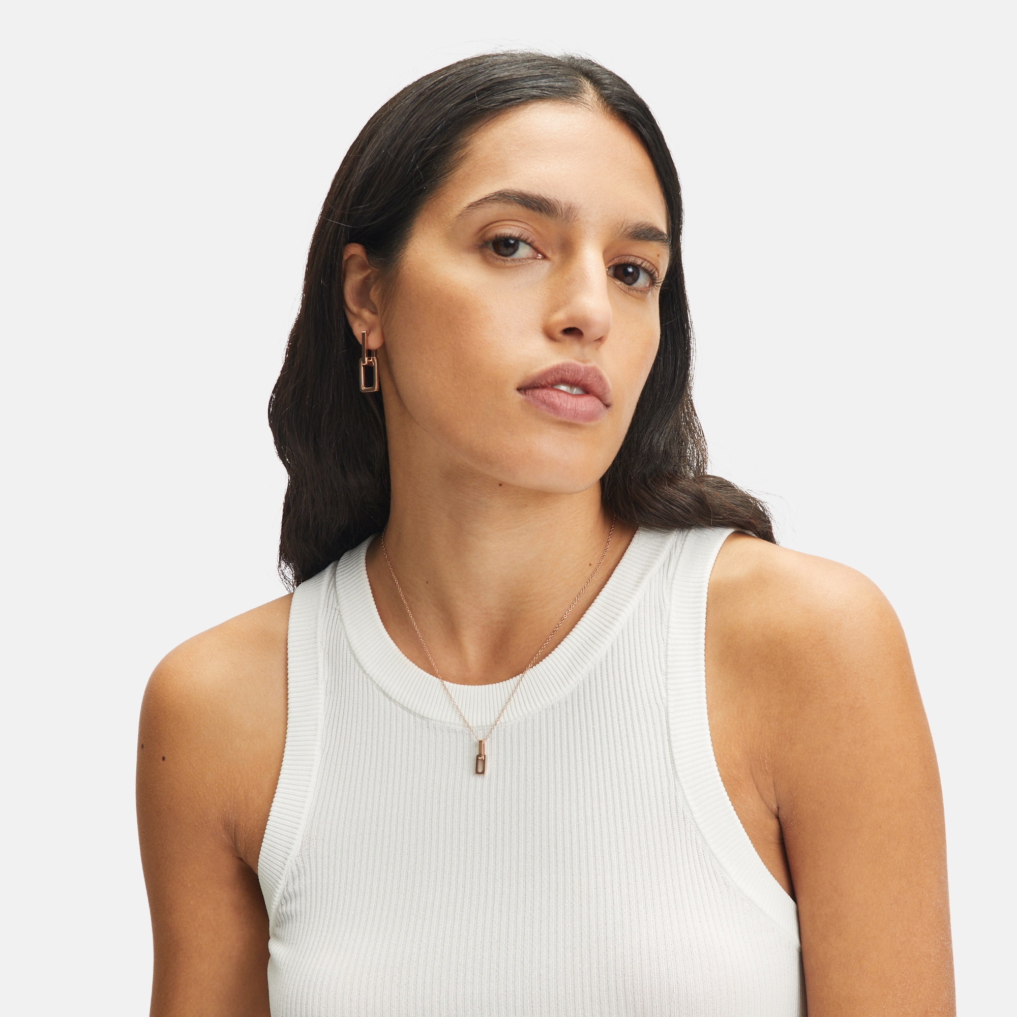 Liebeskind Berlin Paar Creolen »Schmuck Geschenk Edelstahl Ohrringe The Mini Link« Einhänger abnehmbar