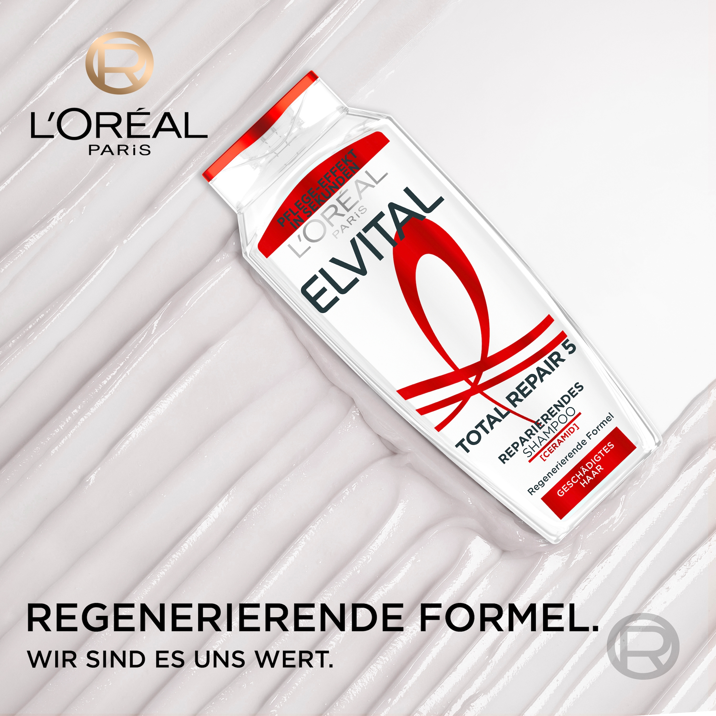 L'ORÉAL PARIS Haarspülung »L'Oréal Paris Elvital Total Repair 5 Spülung«, (Packung, 6 tlg.)