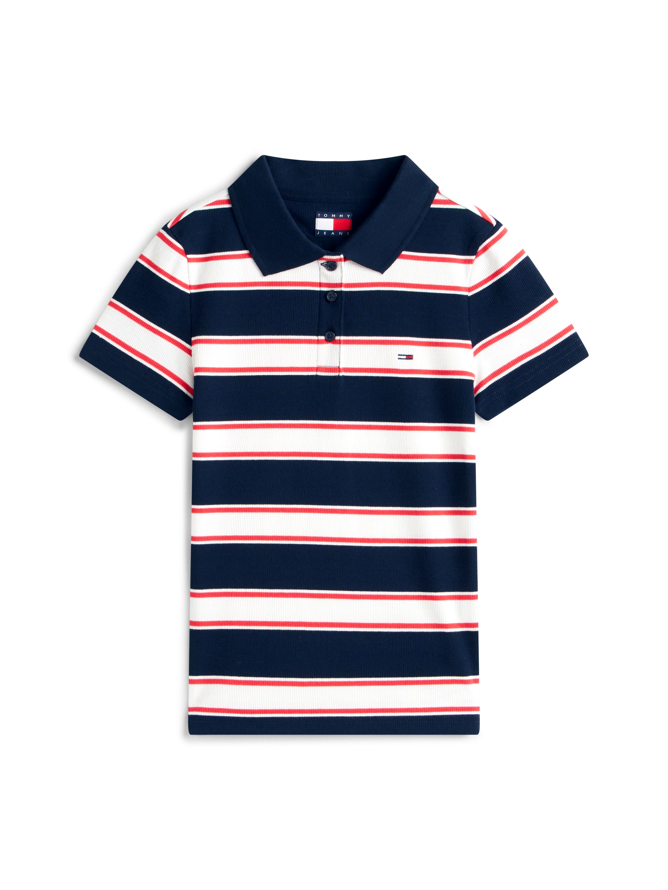Tommy Jeans Poloshirt »TJW SLIM RIB SS POLO« mit gerippter Struktur