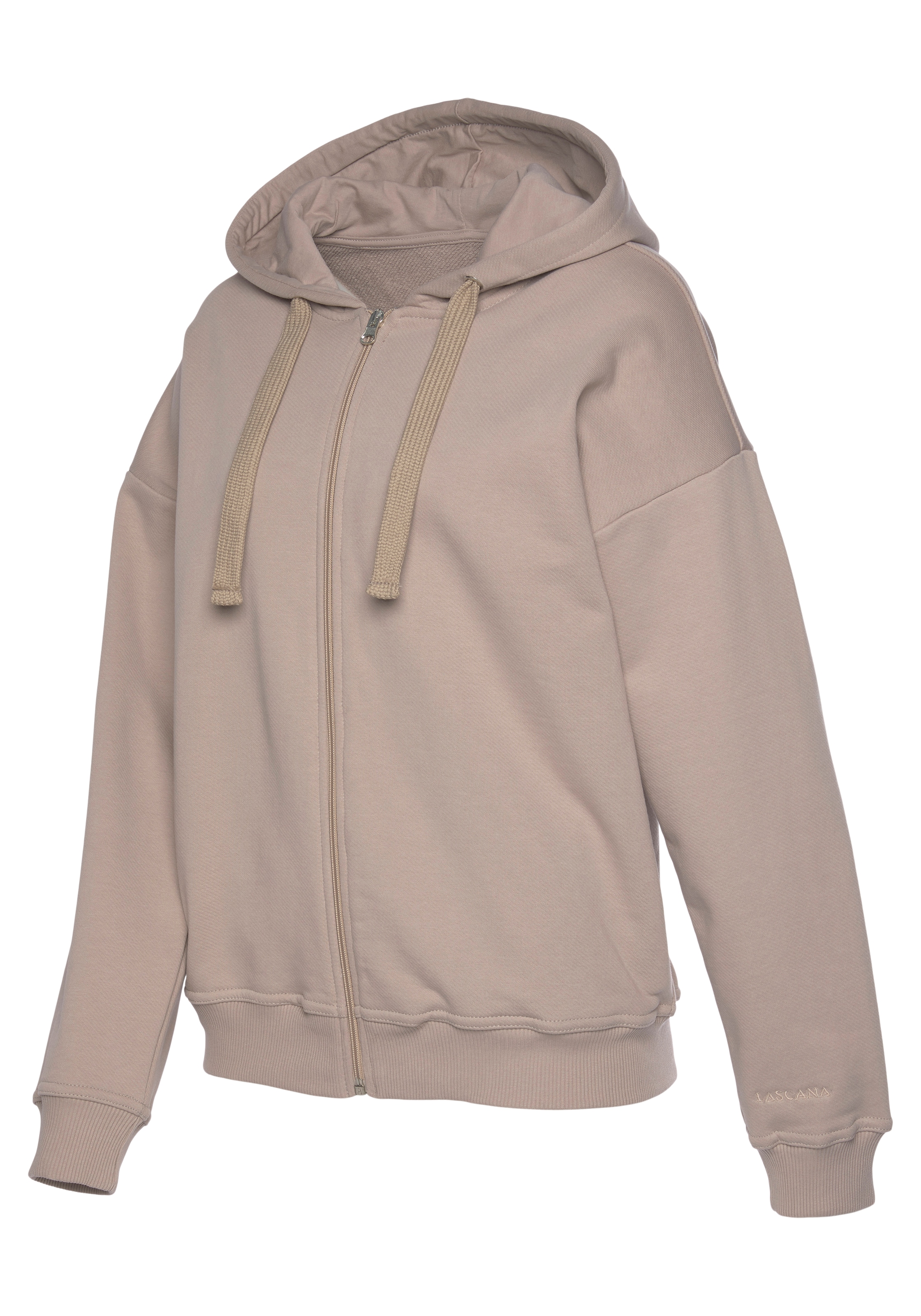 LASCANA Sweatjacke, aus organischer Baumwolle, Loungewear