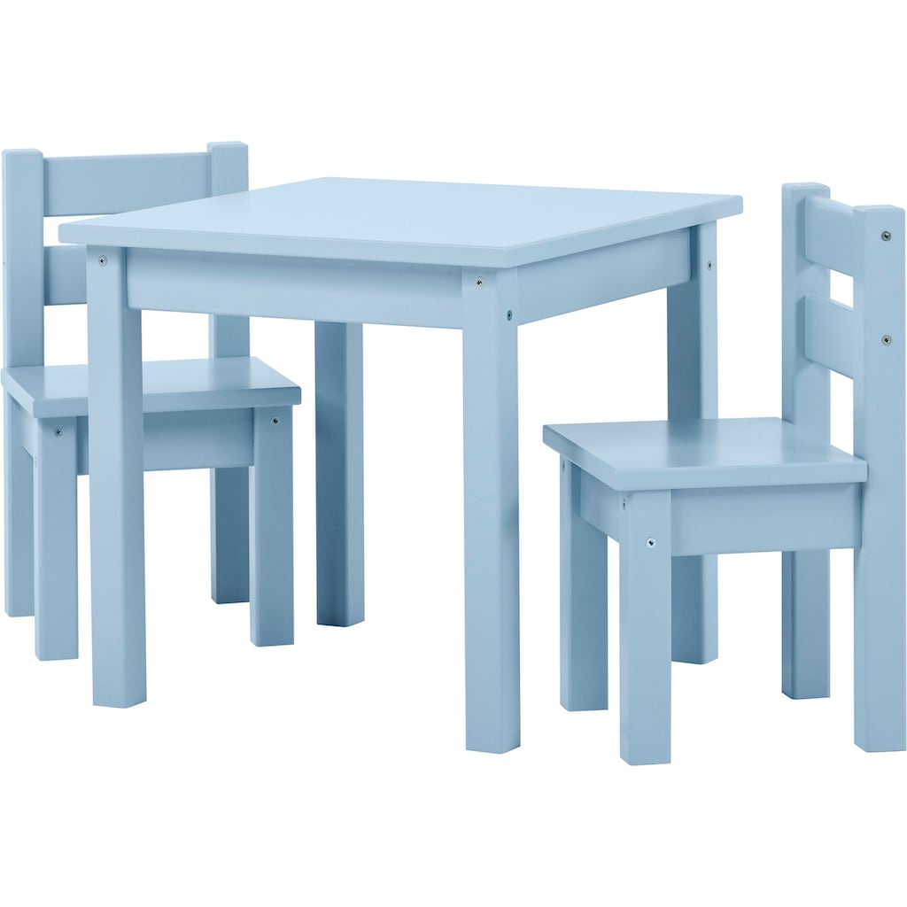 Hoppekids Kindersitzgruppe »MADS Kindersitzgruppe«, (Set, 3 tlg., 1 Tisch, 2 Stühle), in vielen Farben, mit zwei Stühlen