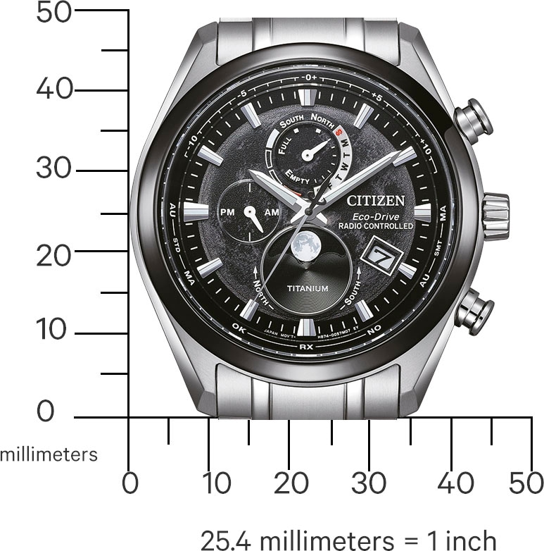 Citizen Funkchronograph »BY1018-80E«, Armbanduhr, Herrenuhr, Solar, Titan, Stoppfunktion