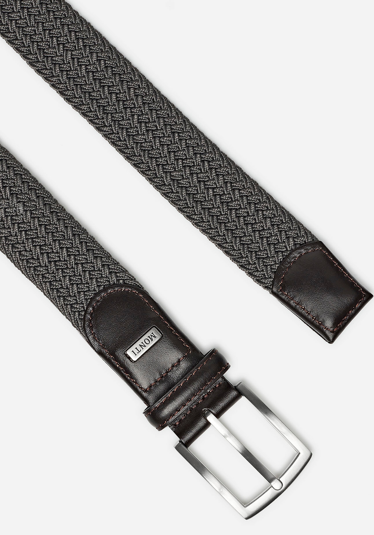 MONTI Ledergürtel »HAMBURG«, 3,5 cm breit, Elastischer Flechtgürtel, Casual-Business-Sportiv