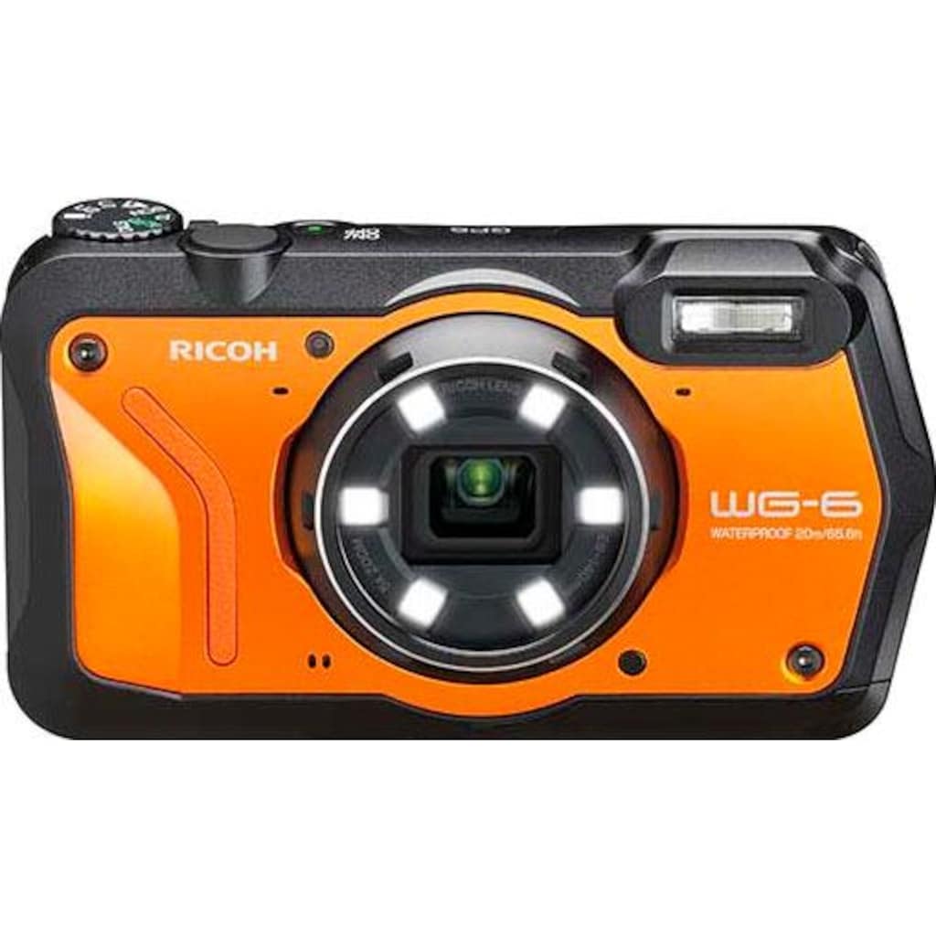 Ricoh Outdoor-Kamera »WG-6«, RICOH Objektiv, 11 Elemente in 9 Gruppen (5 asphärische Elemente), 20 MP, 5 fachx opt. Zoom