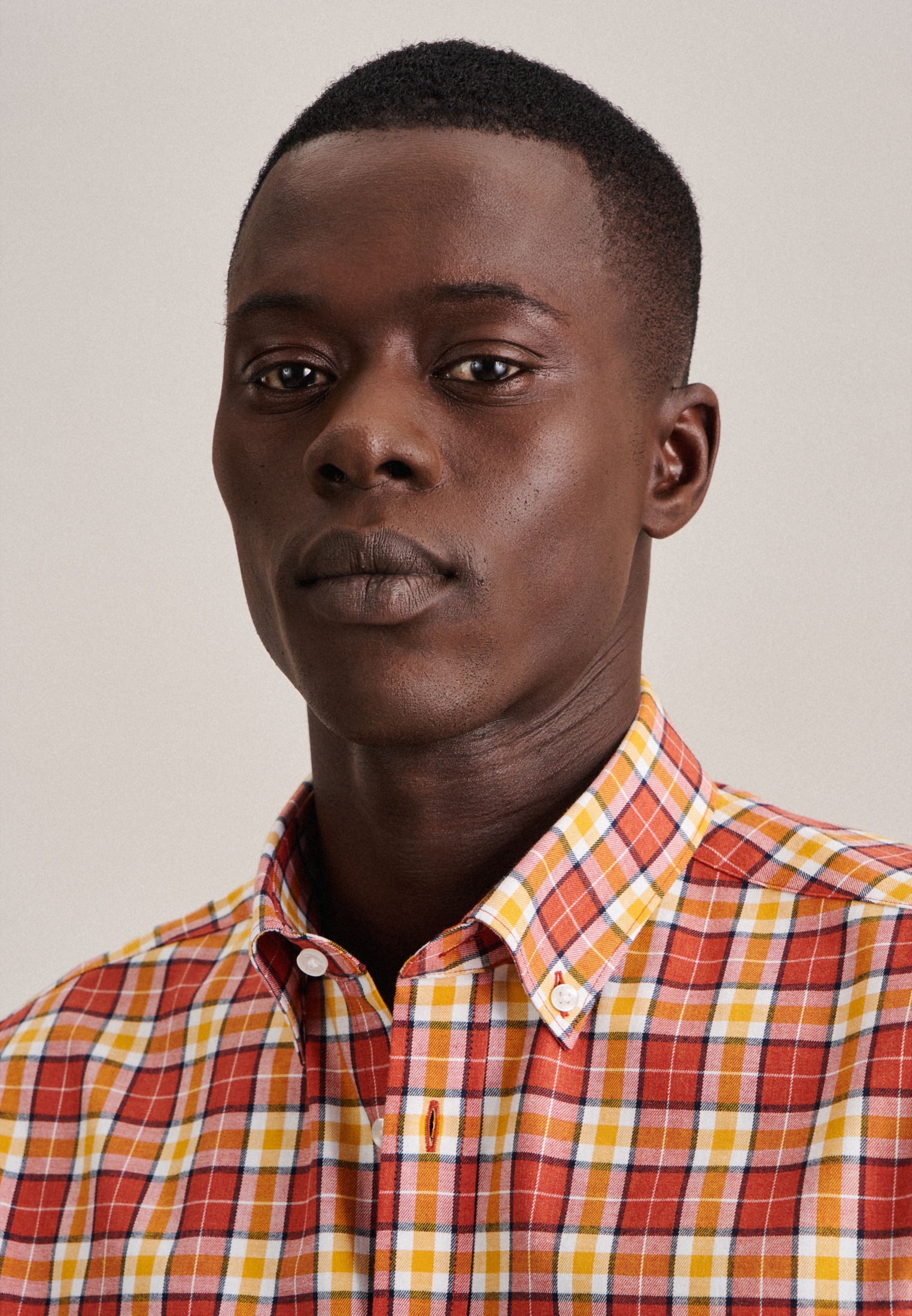 seidensticker Flanellhemd »Slim«, Slim Langarm Button-Down-Kragen Karo