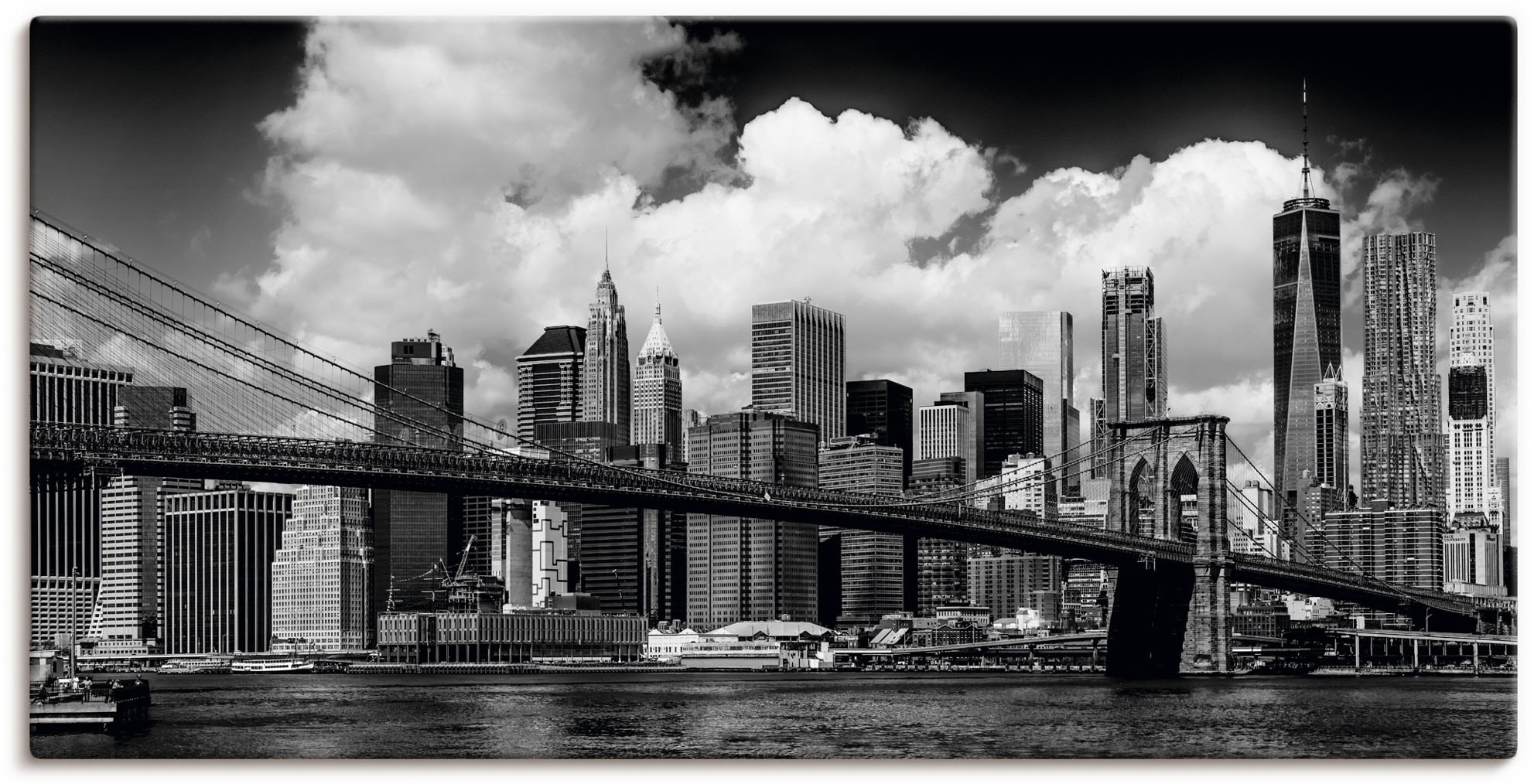 Artland Wandbild »Manhattan Skyline, Brooklyn als York, Wandaufkleber Shop St.), oder Leinwandbild, Poster Bridge«, Alubild, versch. in Online (1 New im Größen OTTO