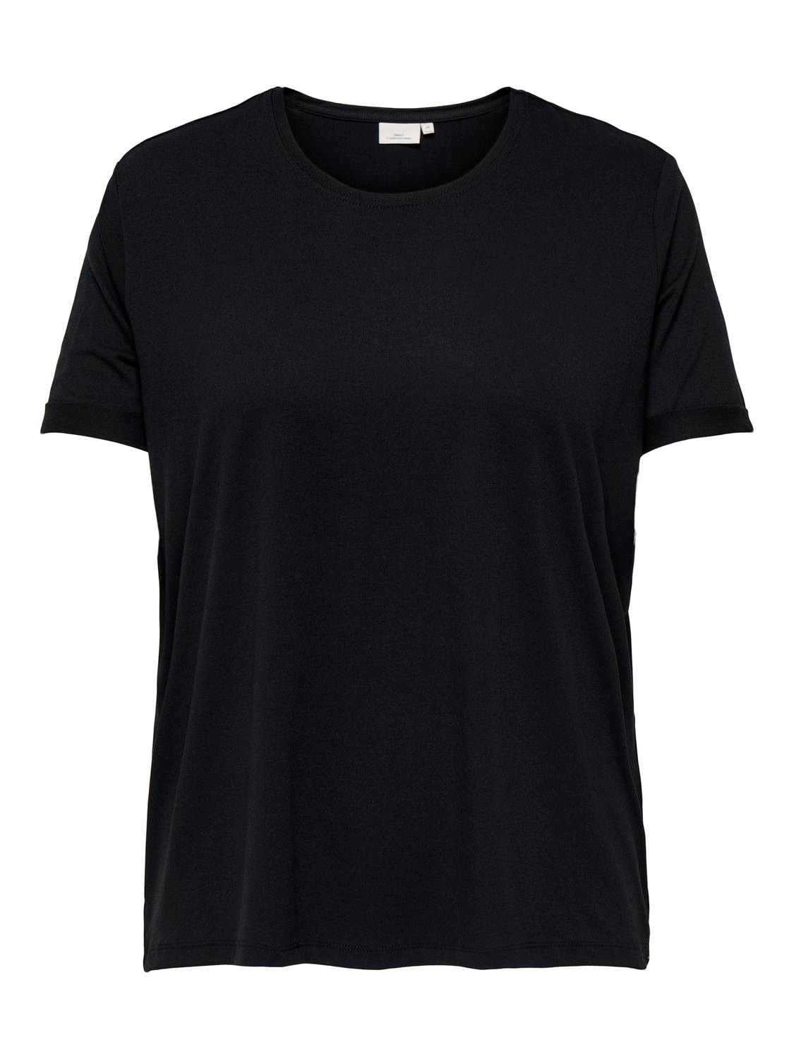 ONLY CARMAKOMA Kurzarmshirt »CARMOSTER S/S FOLD UP TOP JRS NOOS«