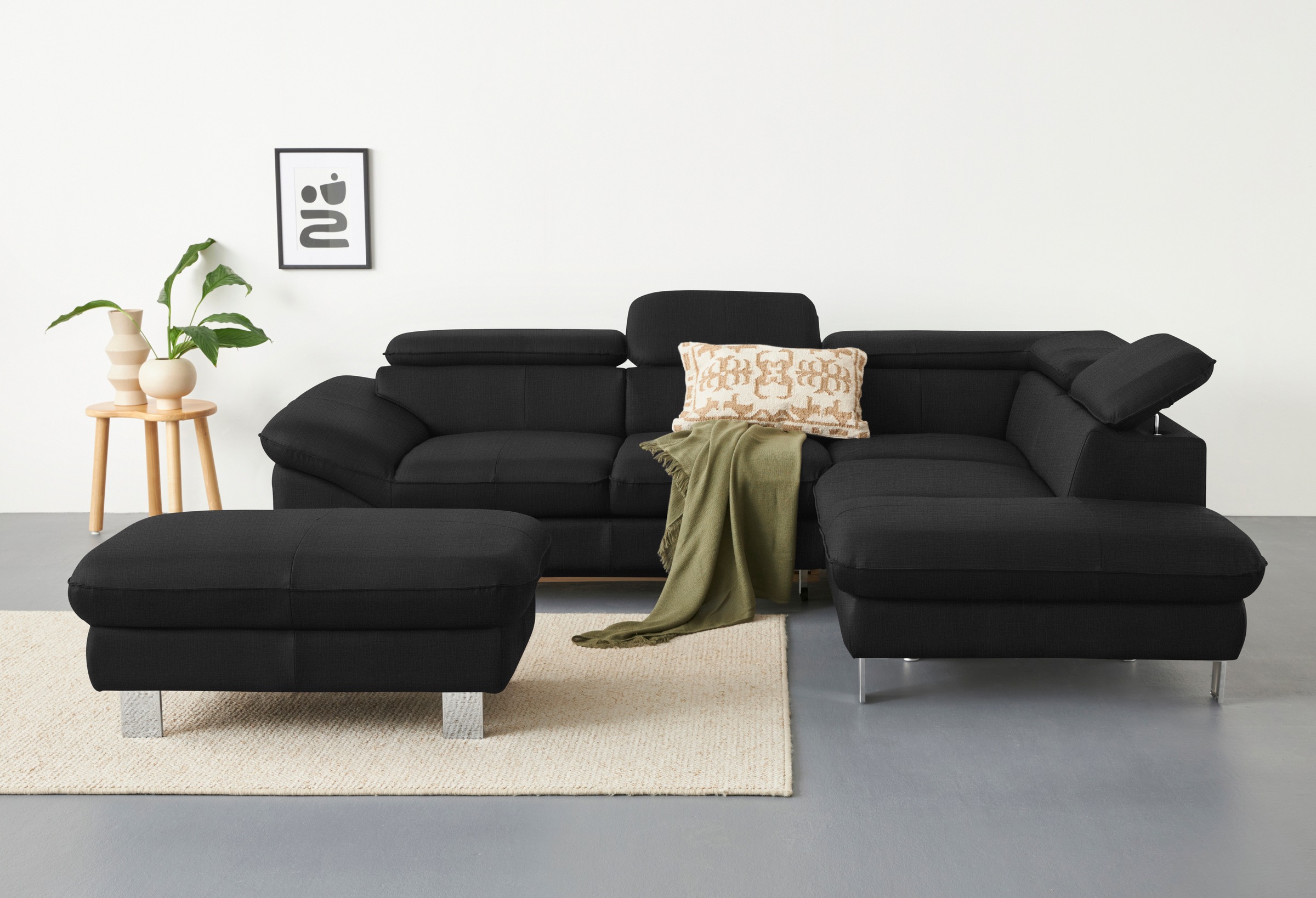 COTTA Ecksofa »Driver L-Form«, mit Kopfteilverstellung, wahlweise mit Bettfunktion & Bettkasten