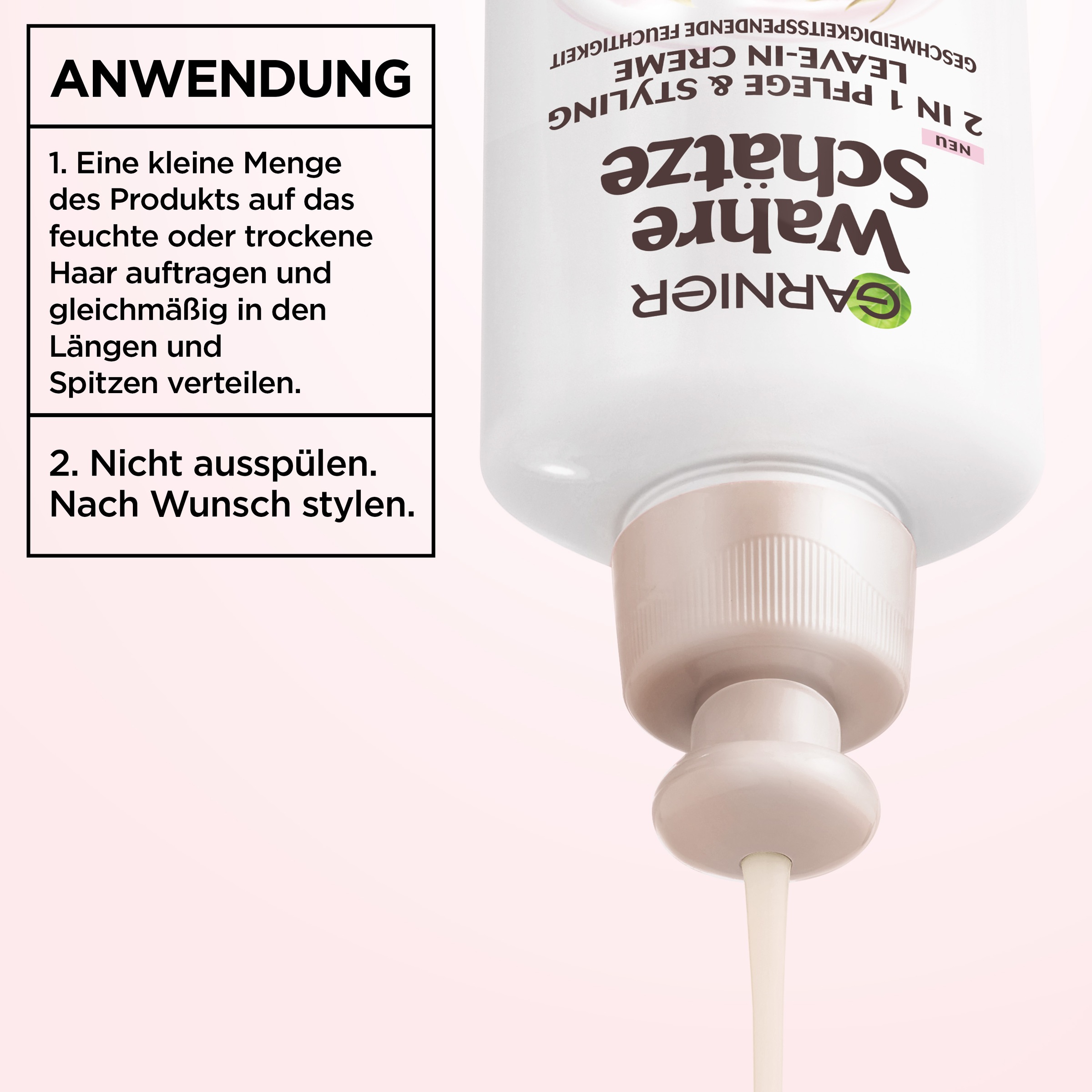 GARNIER Haarmousse »Garnier Wahre Schätze 2-in-1 Pflege & Styling Sanfte Hafermilch«