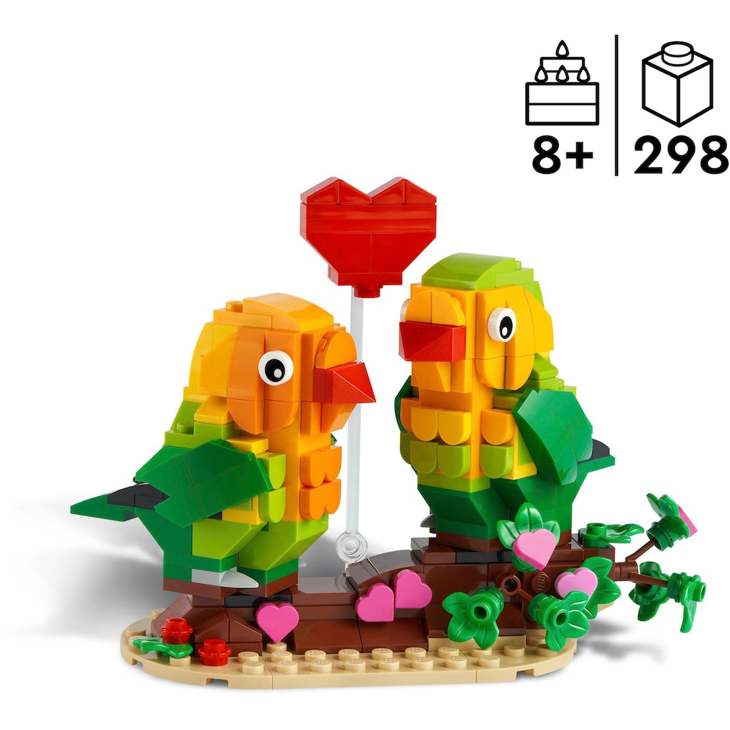 LEGO® Konstruktionsspielsteine »Valentins-Turteltauben (40522), LEGO®«, (298 St.)