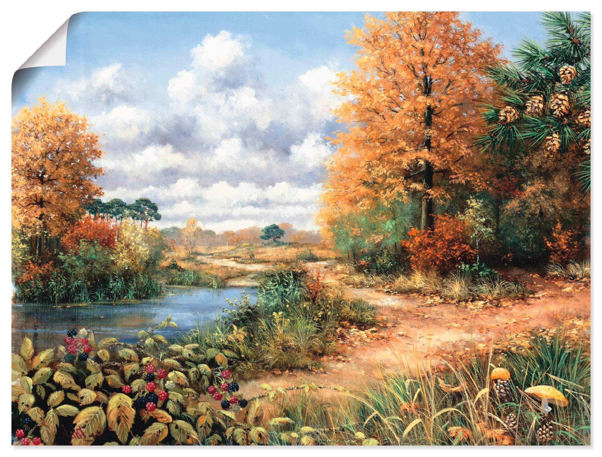 Artland Wandbild »Herbstzeit«, Vier Jahreszeiten, (1 St.), in vielen Größen & Produktarten -Leinwandbild, Poster, Wandaufkleber / Wandtattoo auch für Badezimmer geeignet