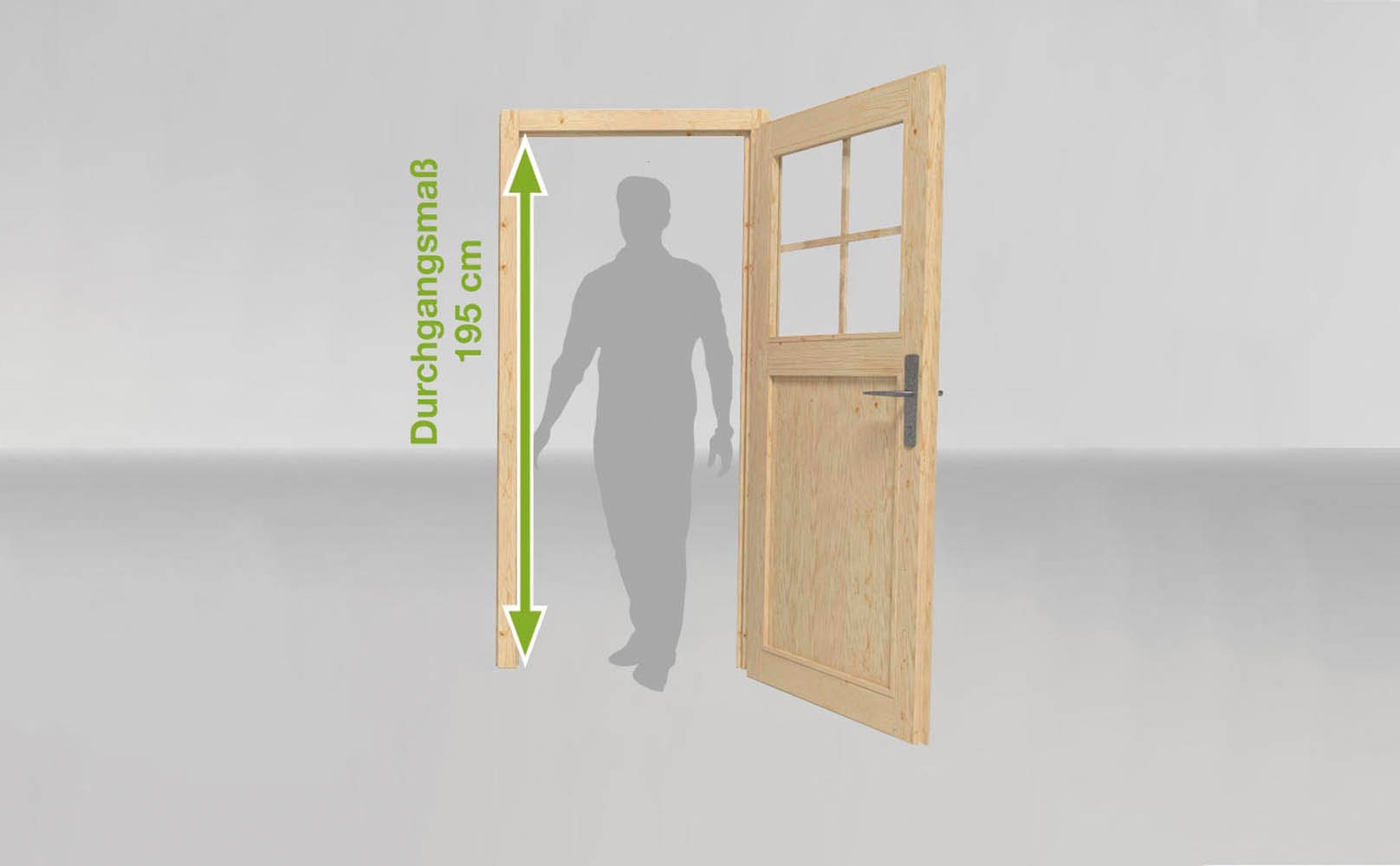 weka Gartenhaus »Designhaus 213 Plus« mit Anbaudach und Rückwand