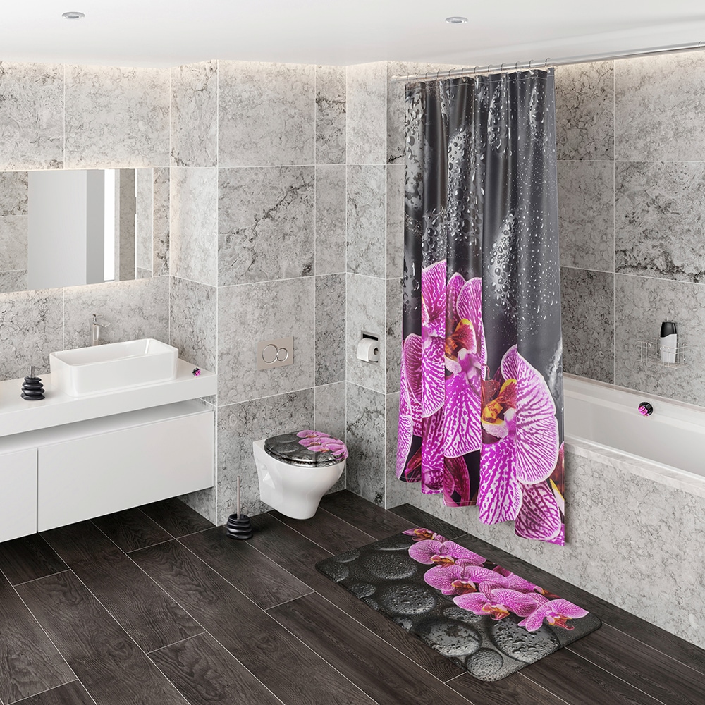 Sanilo Badaccessoire-Set »Madeira«, (Komplett-Set, 3 tlg.), bestehend aus WC-Sitz, Badteppich und Waschbeckenstöpsel