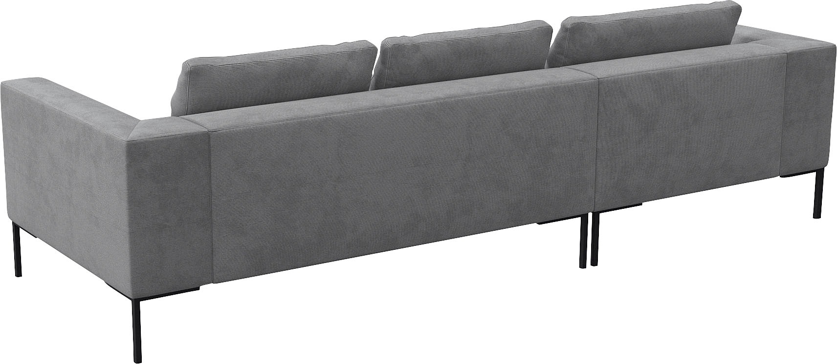 FLEXLUX Ecksofa »Loano, toller Sitzkomfort, L-Form«, modernes Sofa, frei im Raum stellbar, lose Kissen, Kaltschaum im Sitz