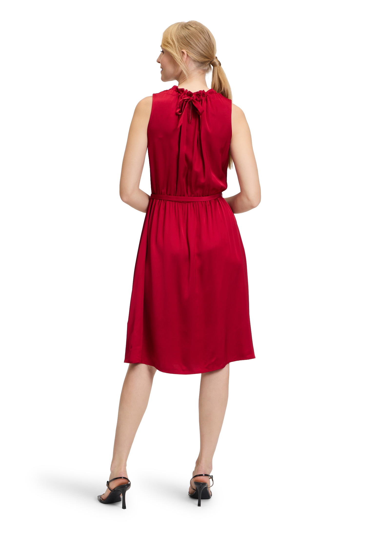 Betty&Co A-Linien-Kleid »Freizeitkleid mit Bindegürtel«
