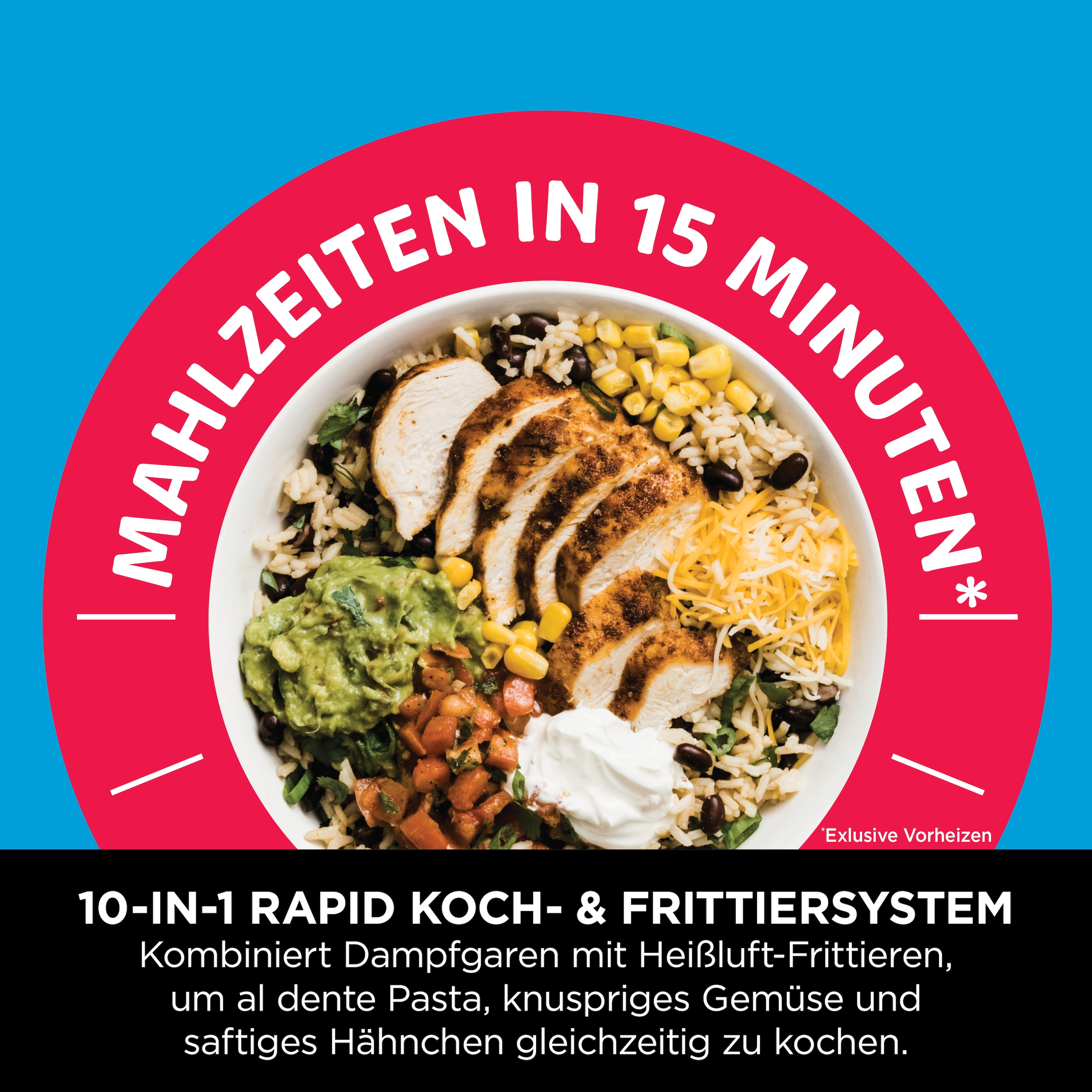 NINJA Heißluftfritteuse »Speedi Rapid Cooking System ON400EU 10-in-1«, 1760 W, Air Fry, Grill, Backofen, Multikocher