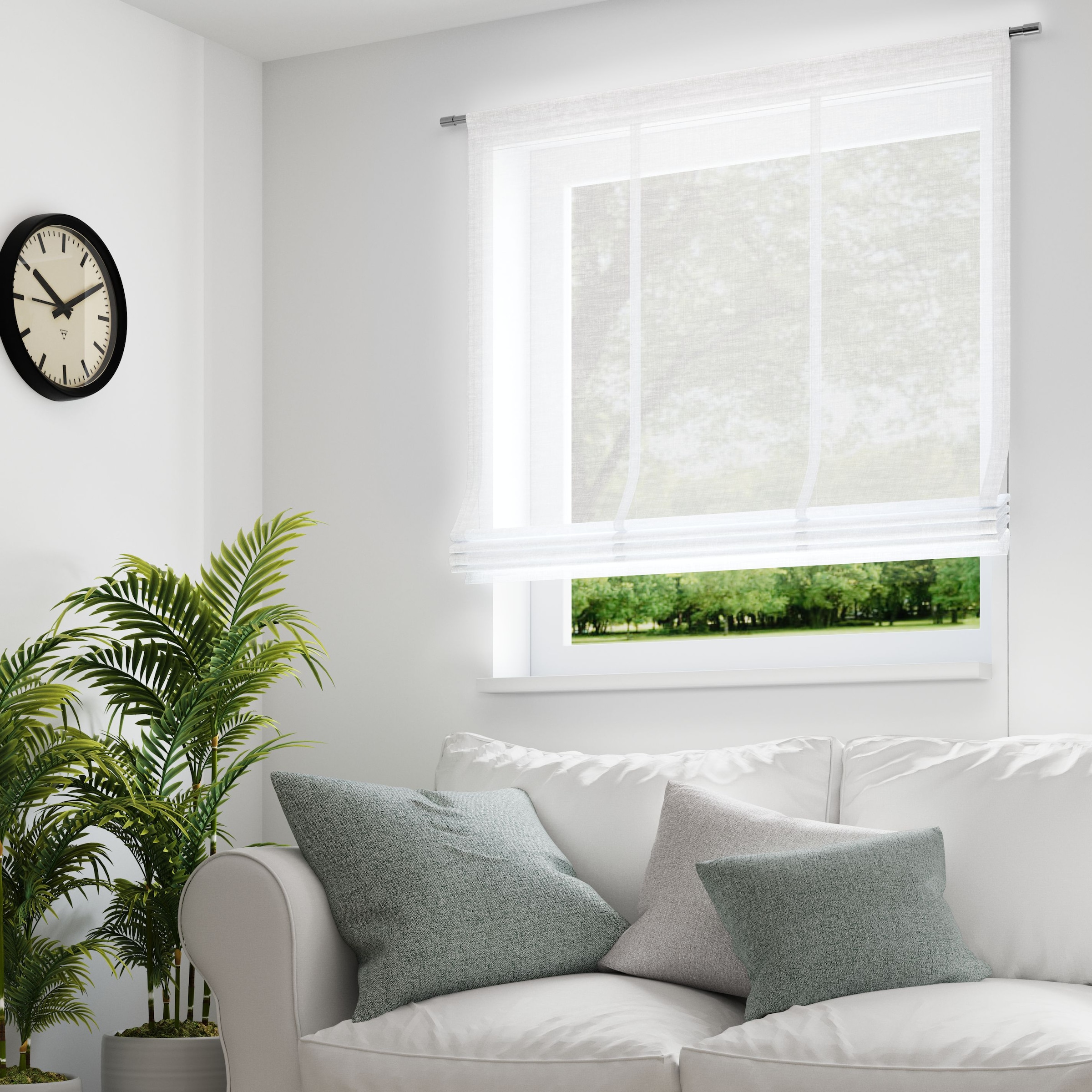 Neutex for you! Raffrollo »ALLURE« mit Klettband freihängend dezent natürliche Optik